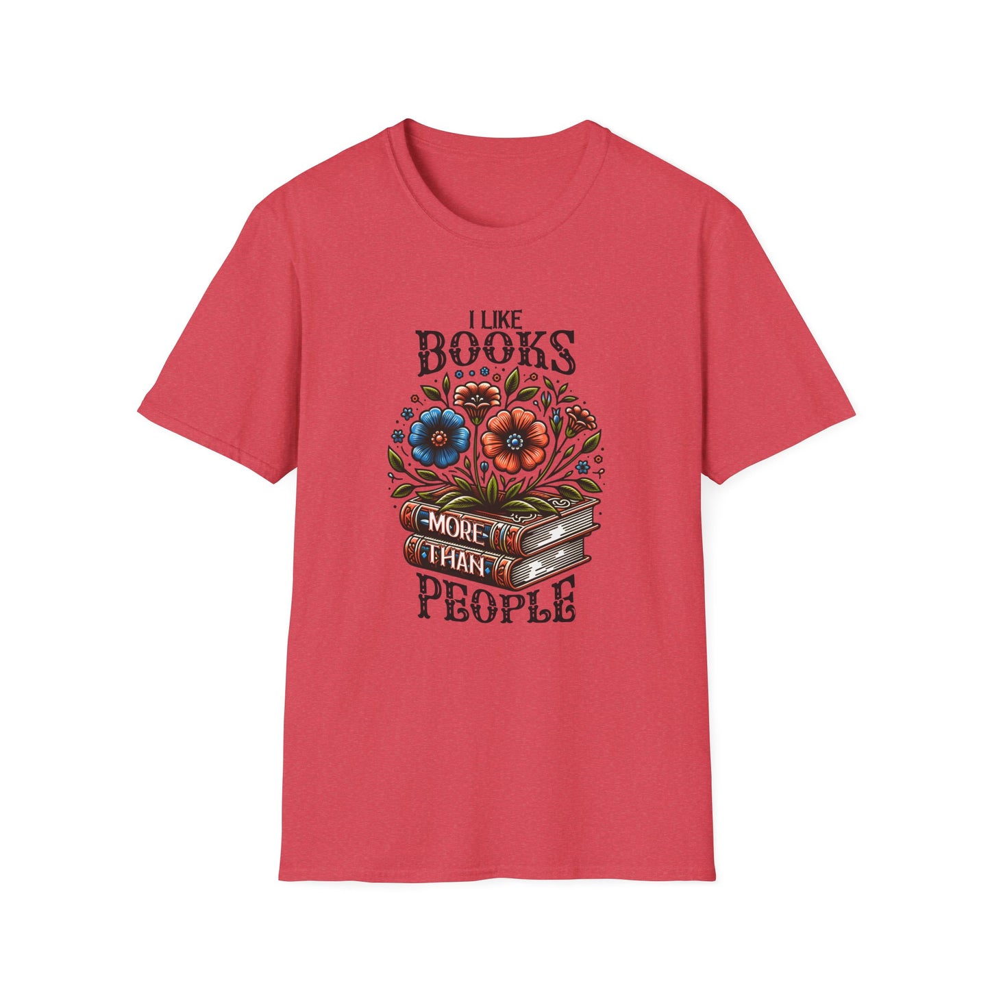 Books More Than People Unisex Graphic T-Shirt