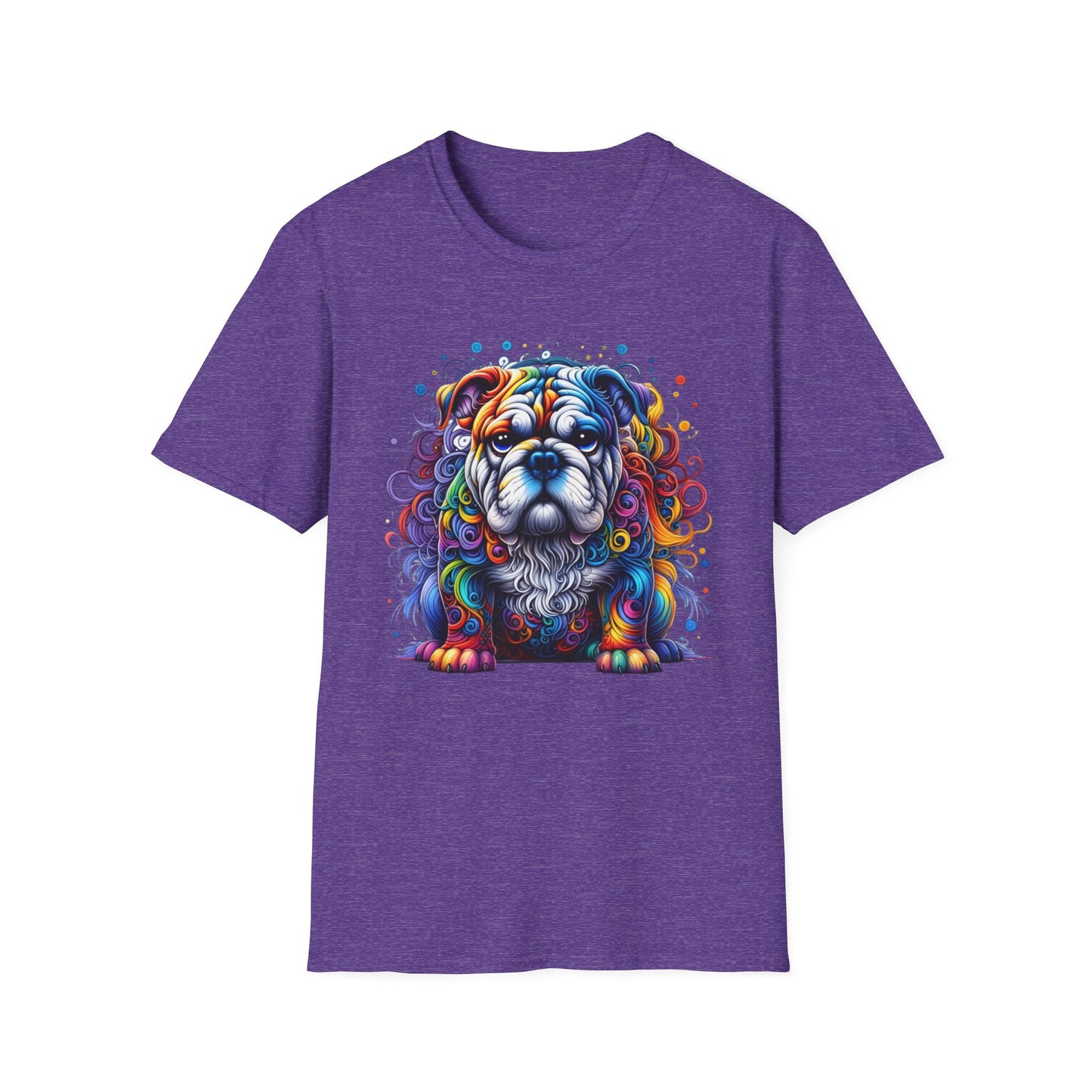Colorful Bulldog Unisex Graphic Tee