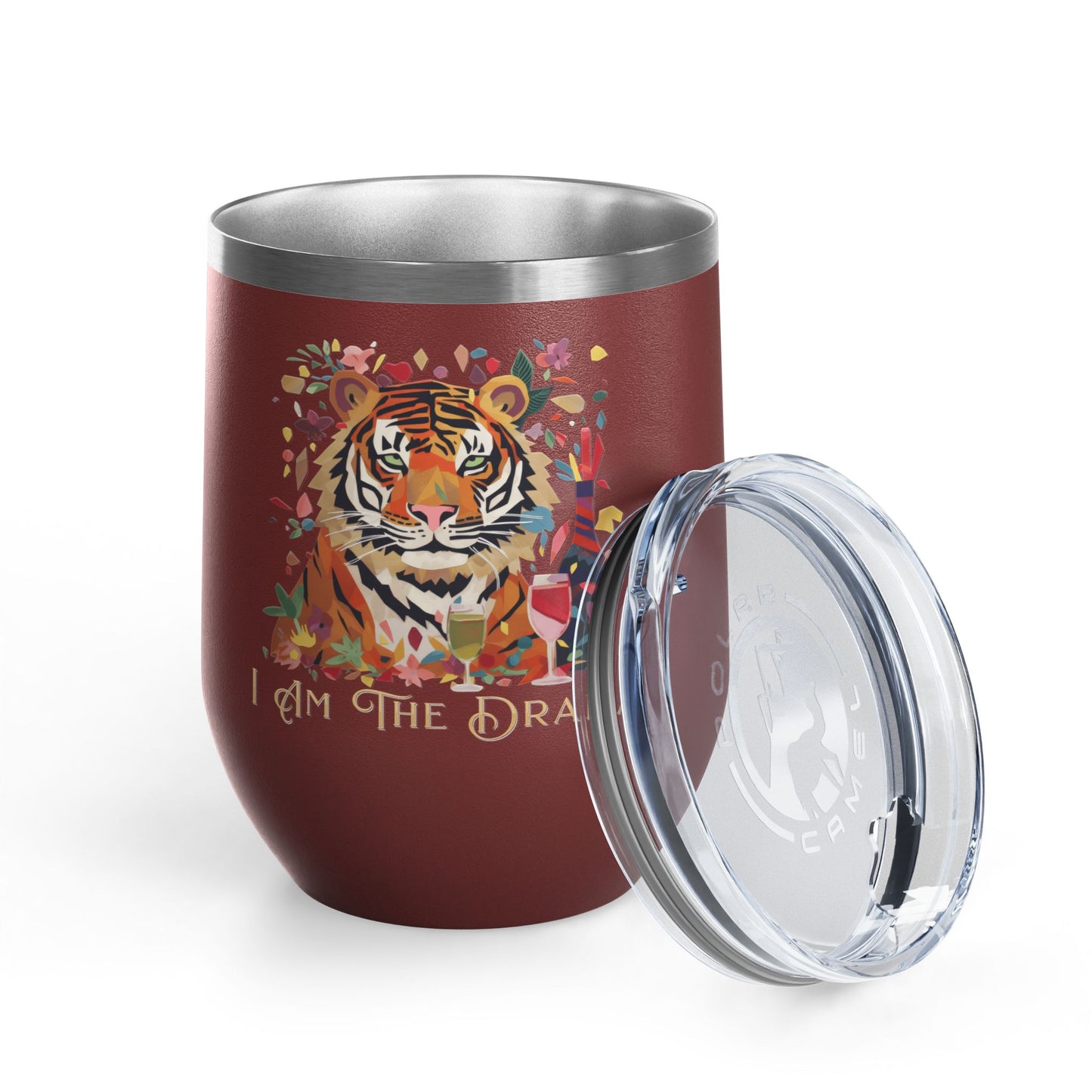 I Am The Drama Tiger 12oz Insulated Wine Tumbler