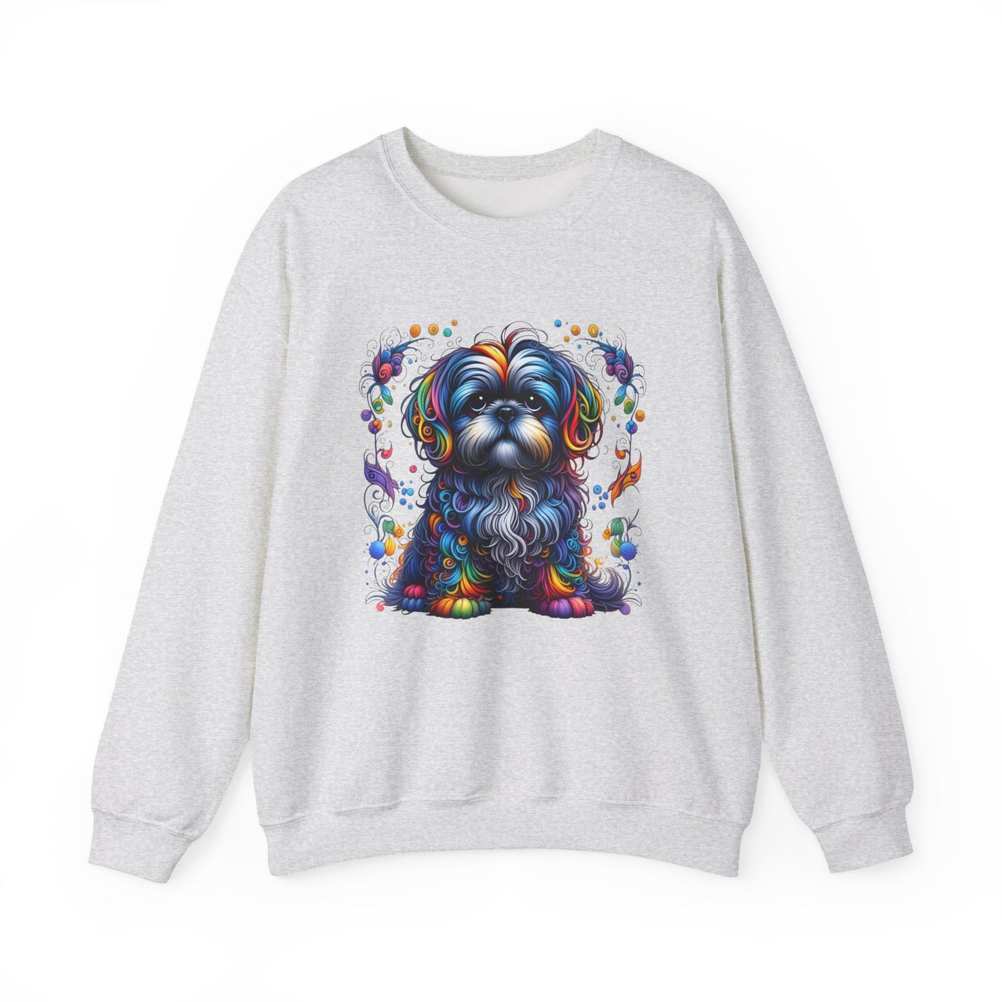 Colorful Shih Tzu Unisex Crewneck Sweatshirt