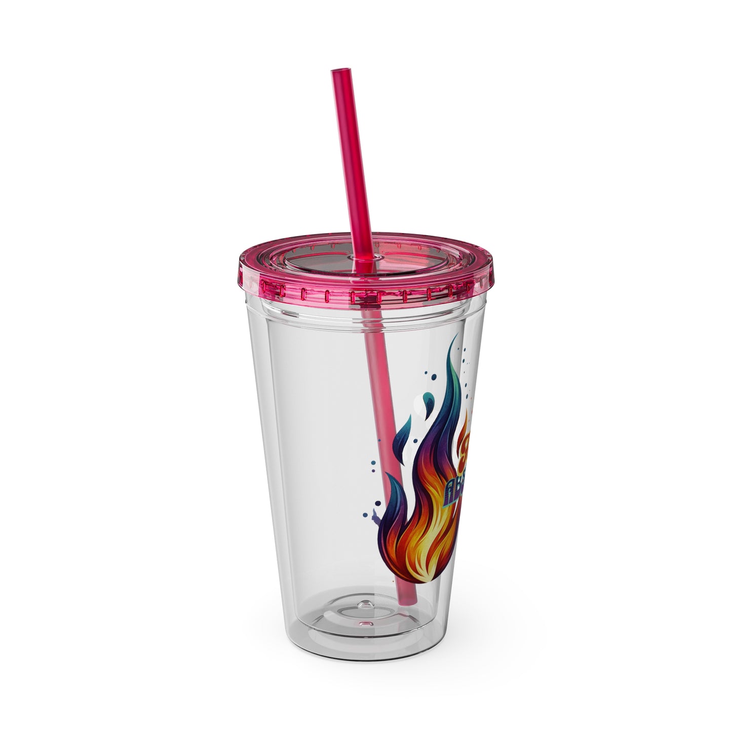 Flaming Pride 16oz Insulated Tumbler with Straw