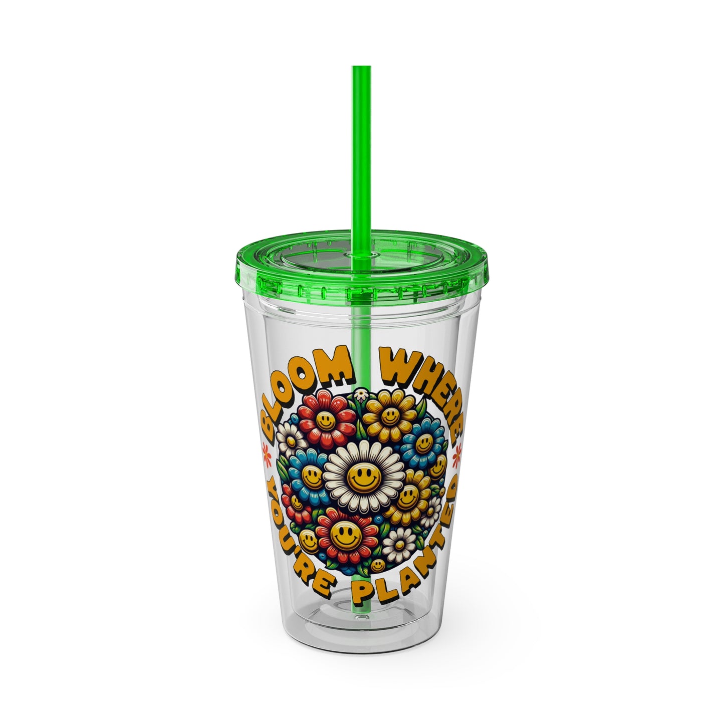 Bloom Where You’re Planted 16oz Insulated Tumbler with Straw