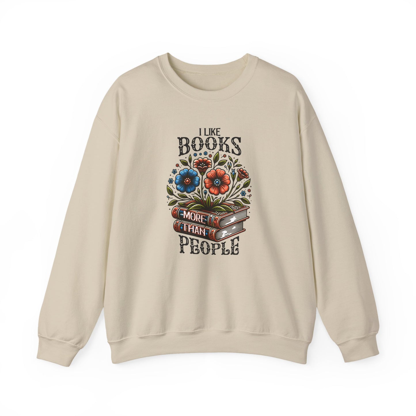 Books More Than People Crewneck Sweatshirt