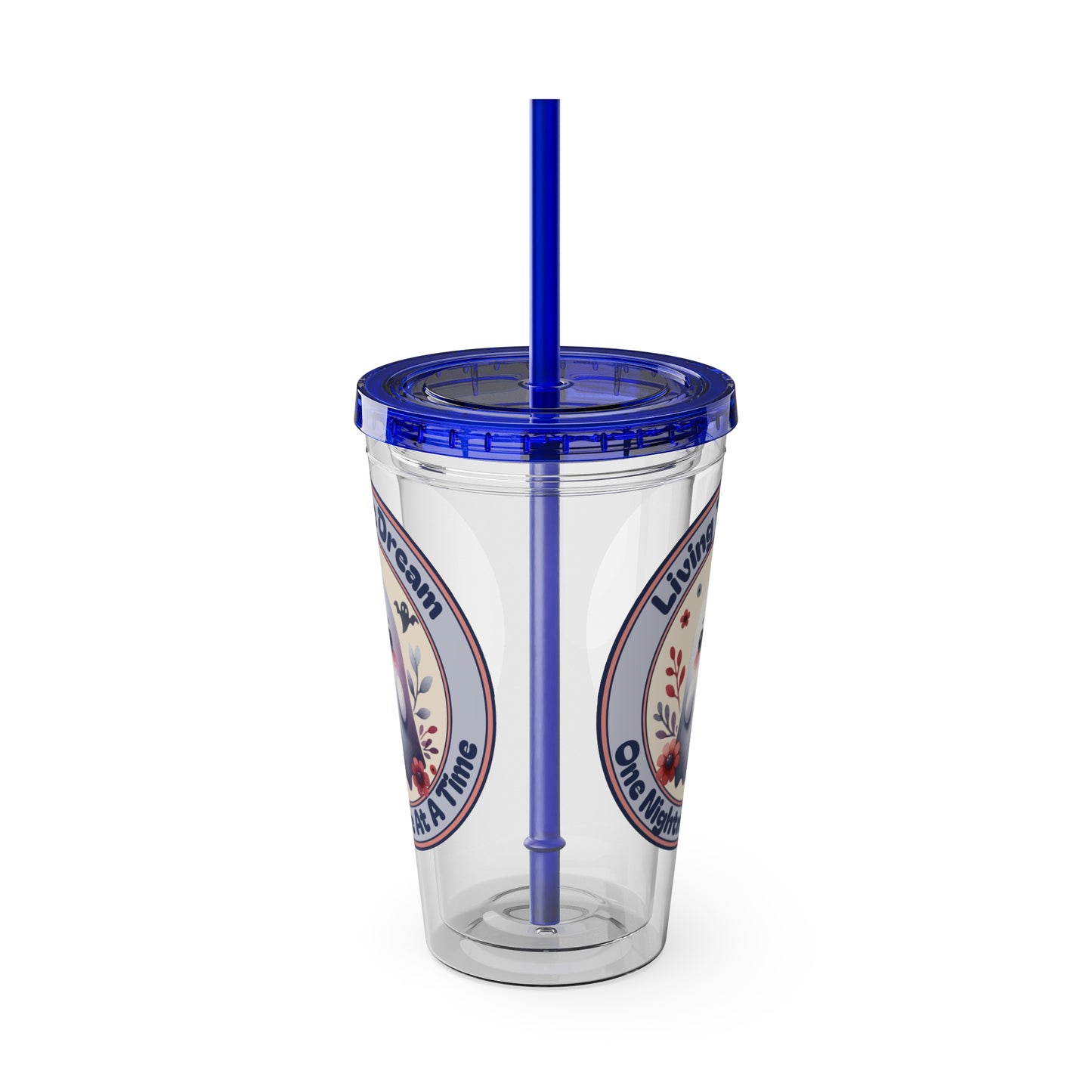 Living the Dream 16oz Insulated Tumbler with Straw