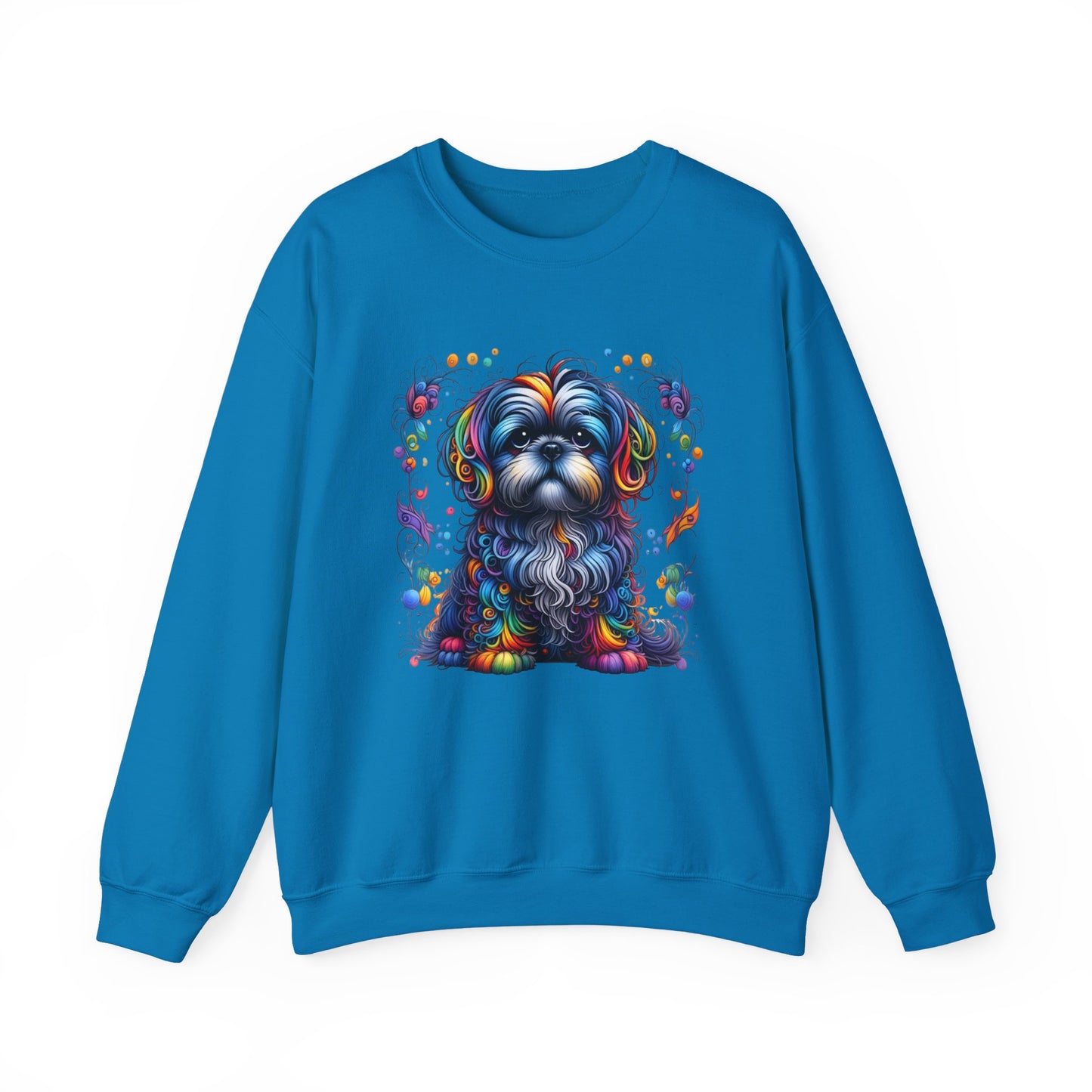 Colorful Shih Tzu Unisex Crewneck Sweatshirt