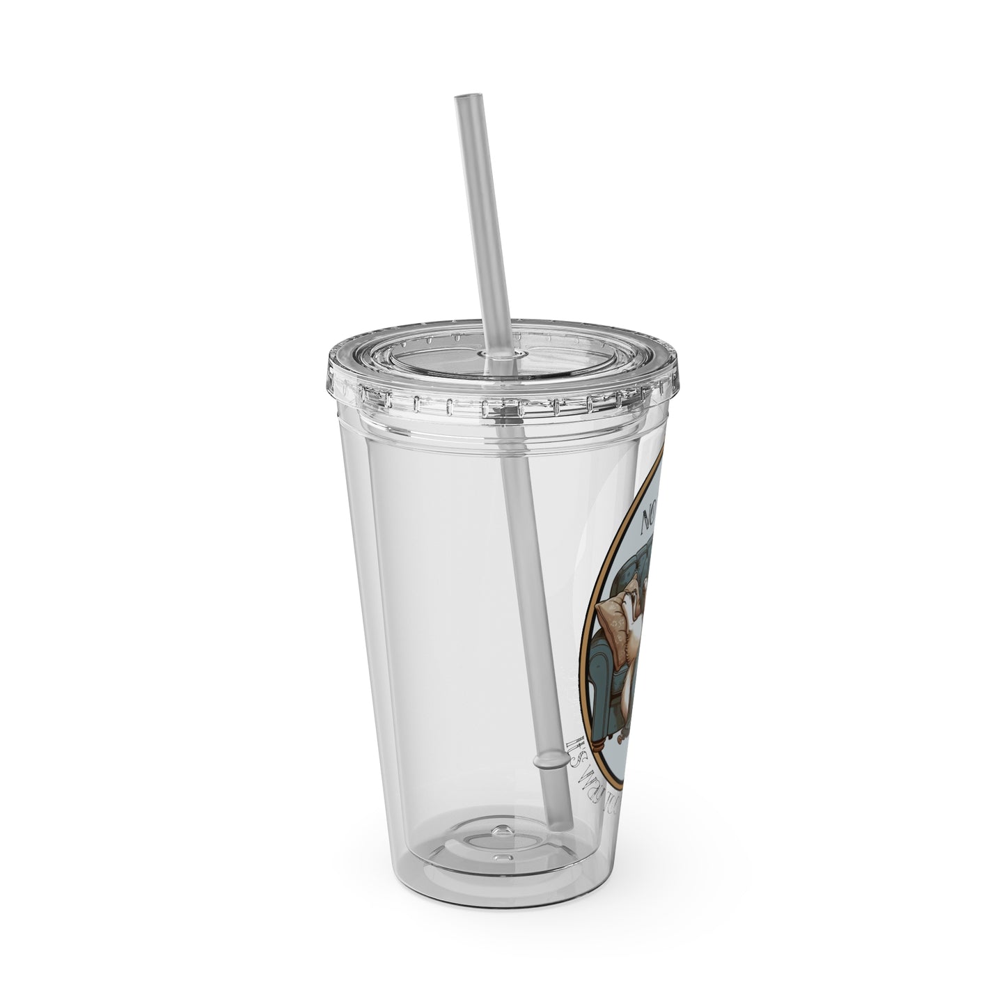 No Thanks It's Way Too Peopley Out There 16oz. Insulated Tumbler with Straw