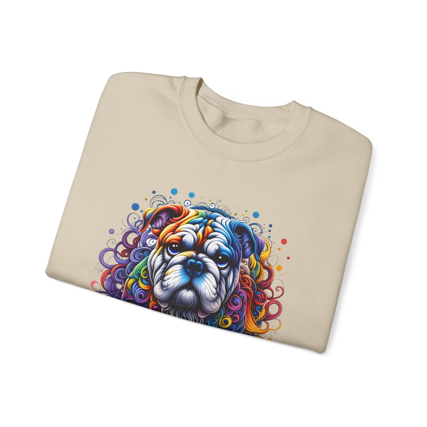 Colorful Bulldog Unisex Crewneck Sweatshirt