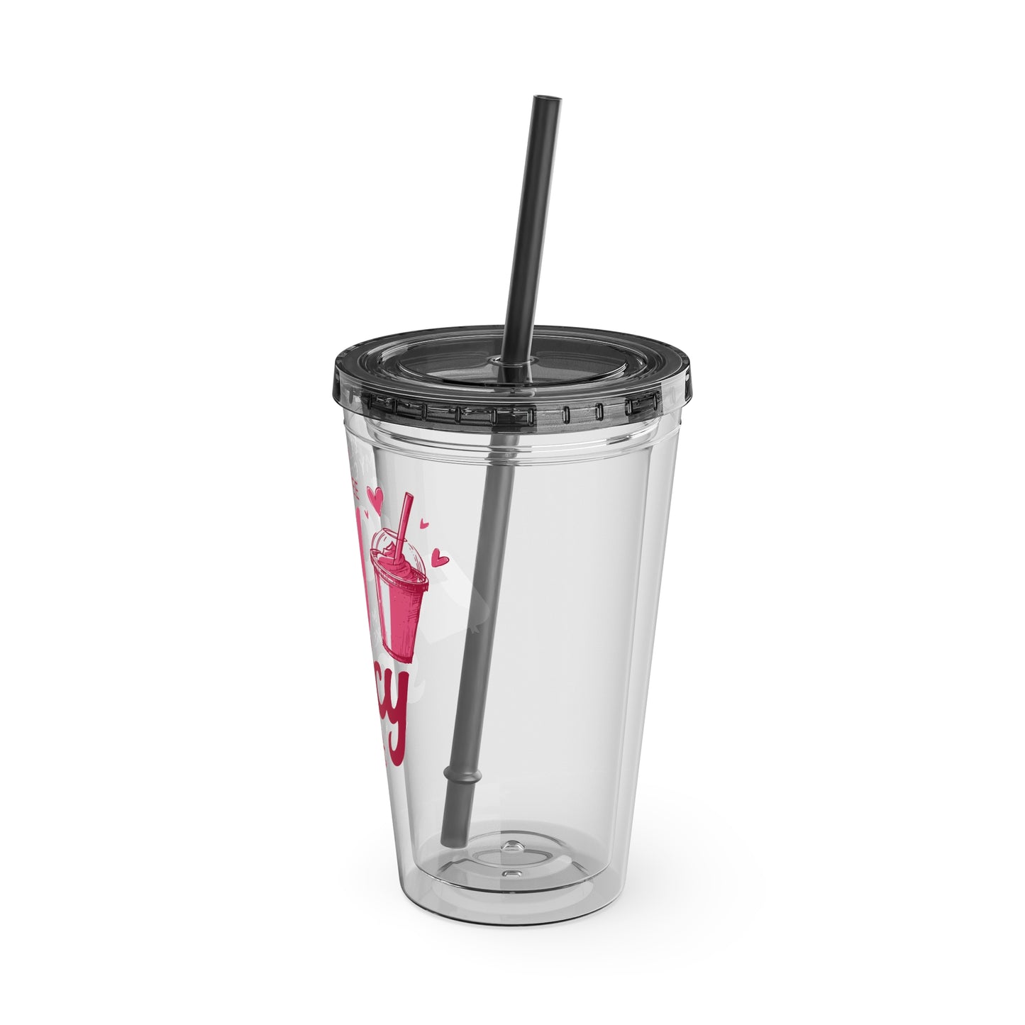 Icy Coffee & Spicy Books 16oz Insulated Tumbler with Straw