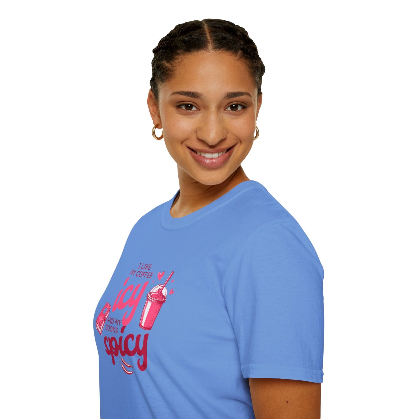 Icy Coffee & Spicy Book Lover Unisex T-Shirt