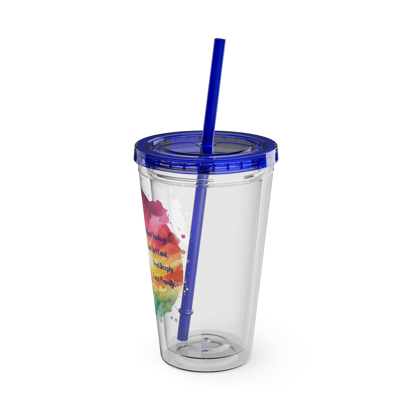 Bloom Without Apology 16oz. Insulated Tumbler with Straw