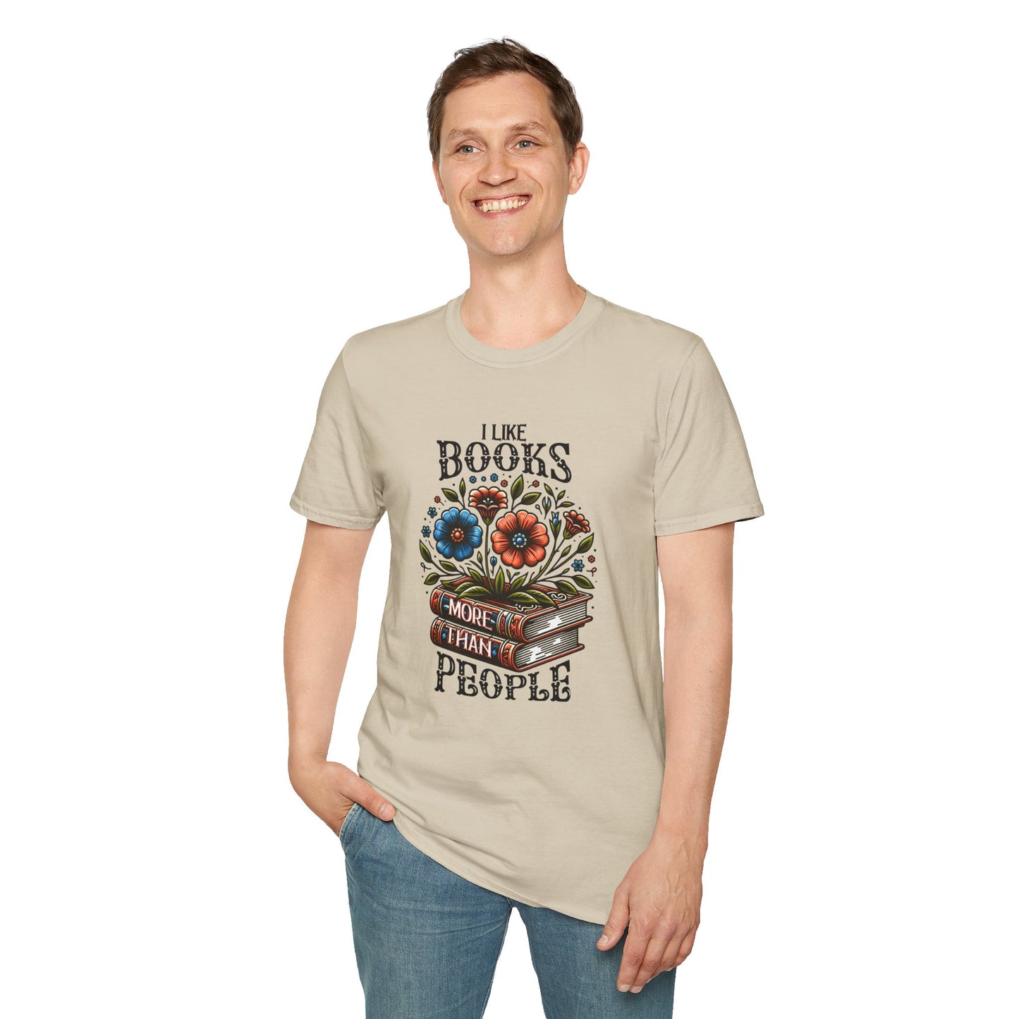 Books More Than People Unisex Graphic T-Shirt