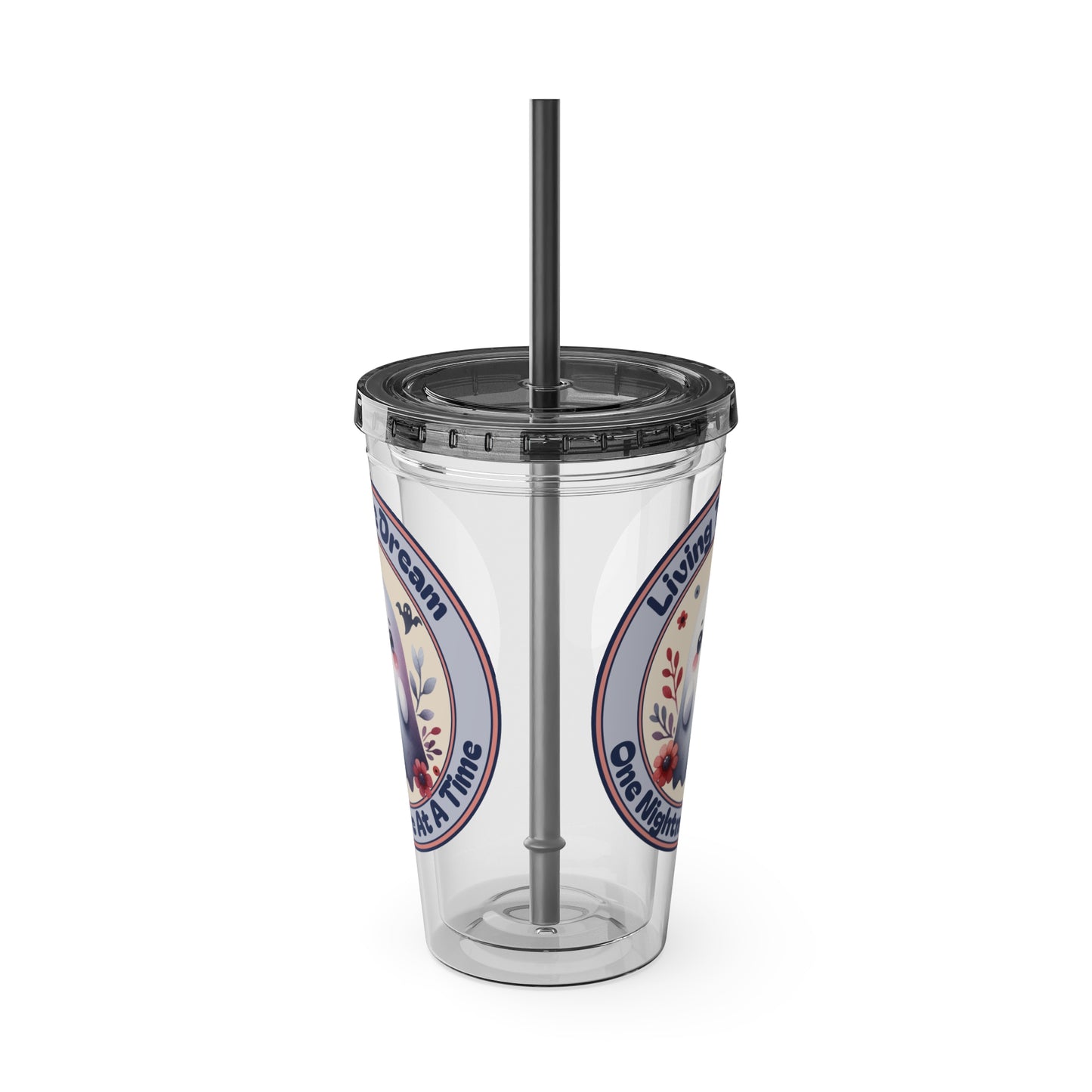 Living the Dream 16oz Insulated Tumbler with Straw