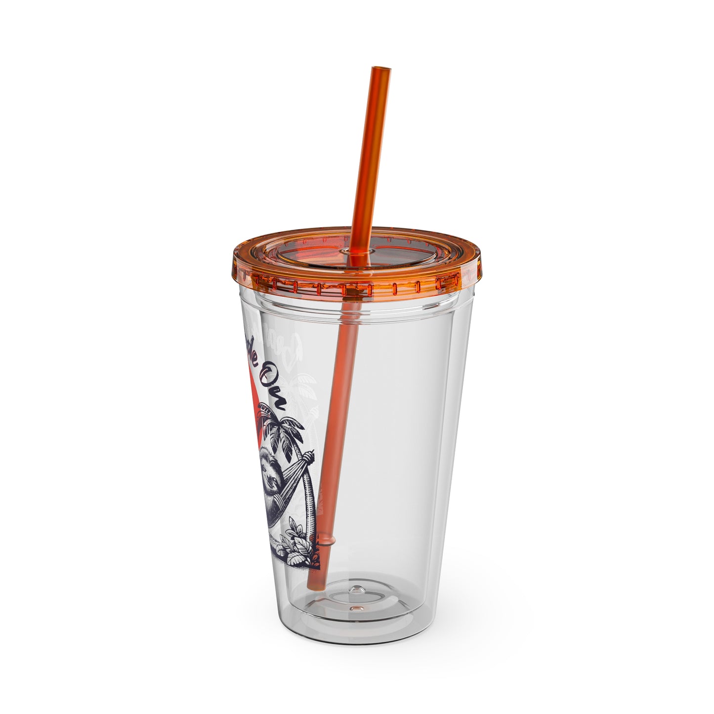 Beach Mode On 16oz Insulated Tumbler with Straw