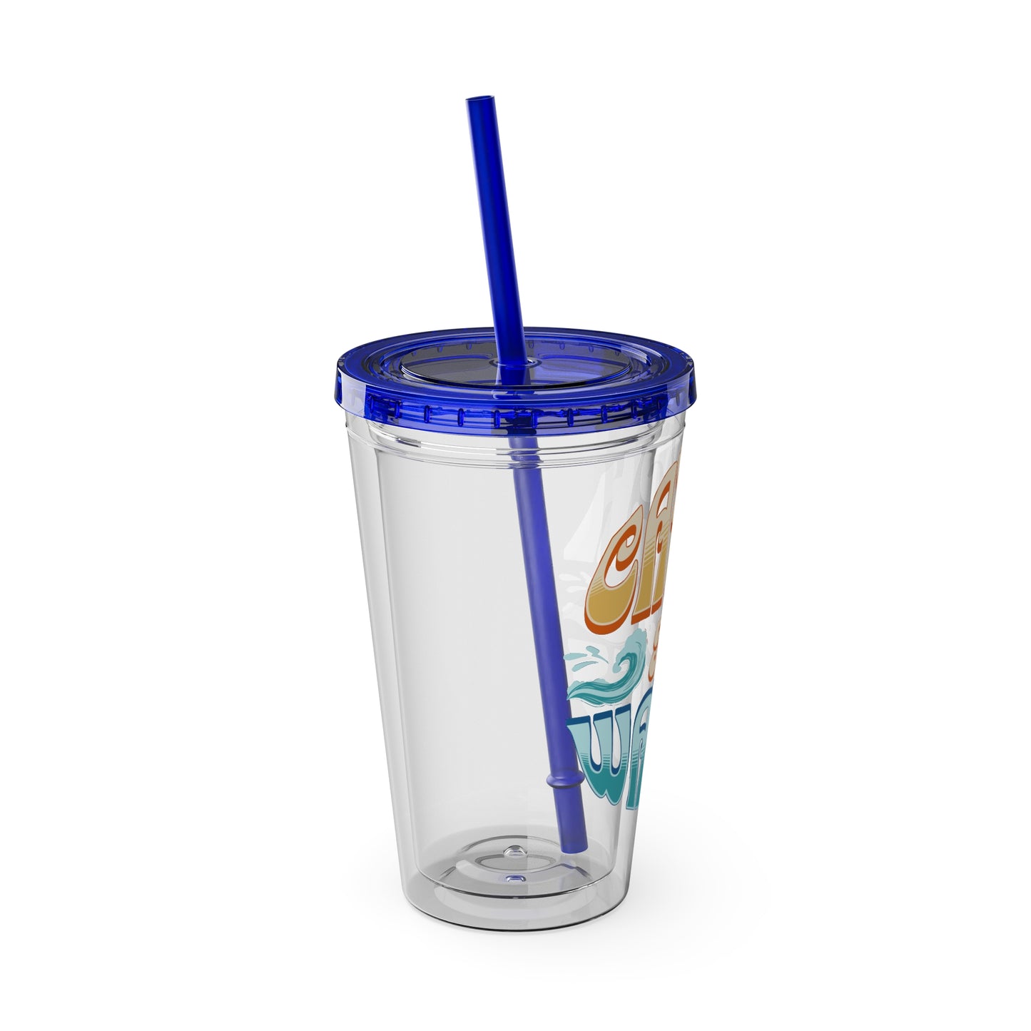 Catch the Waves 16oz Insulated Tumbler with Straw