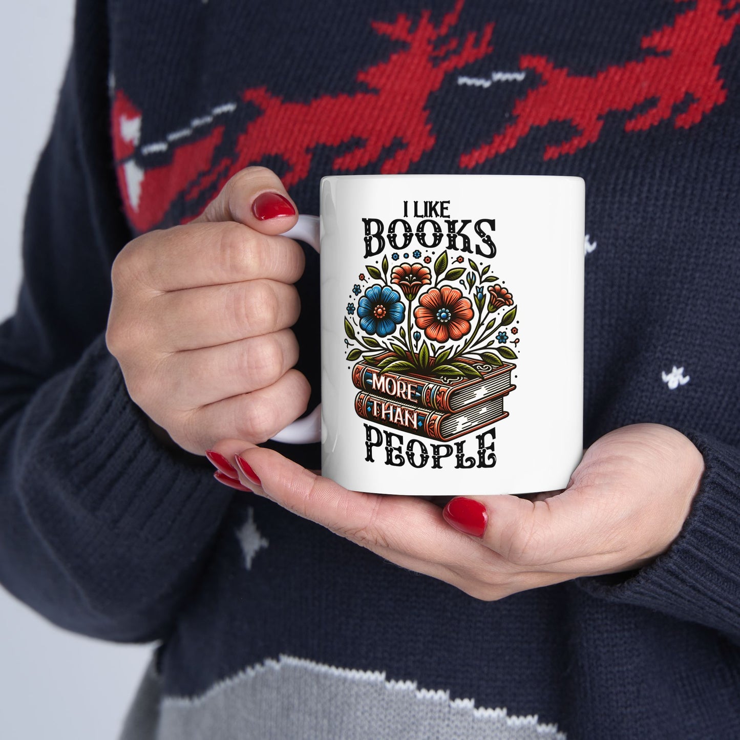 Books More Than People Ceramic Mug