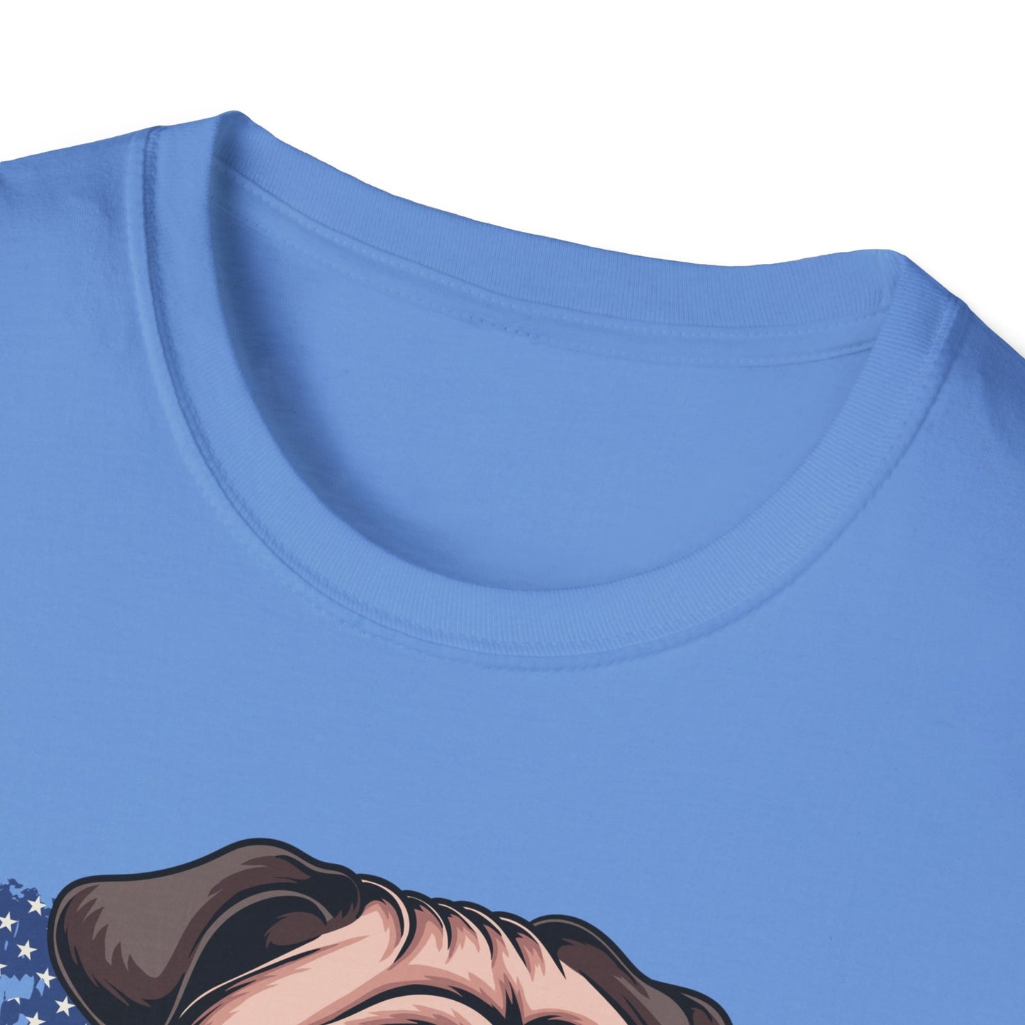 Patriotic Pug Dog USA Unisex Graphic T-Shirt