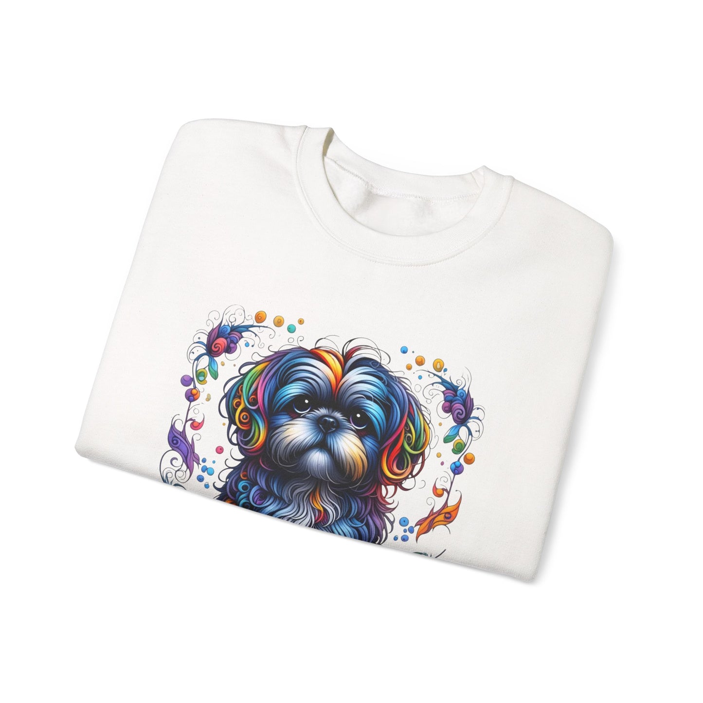 Colorful Shih Tzu Unisex Crewneck Sweatshirt