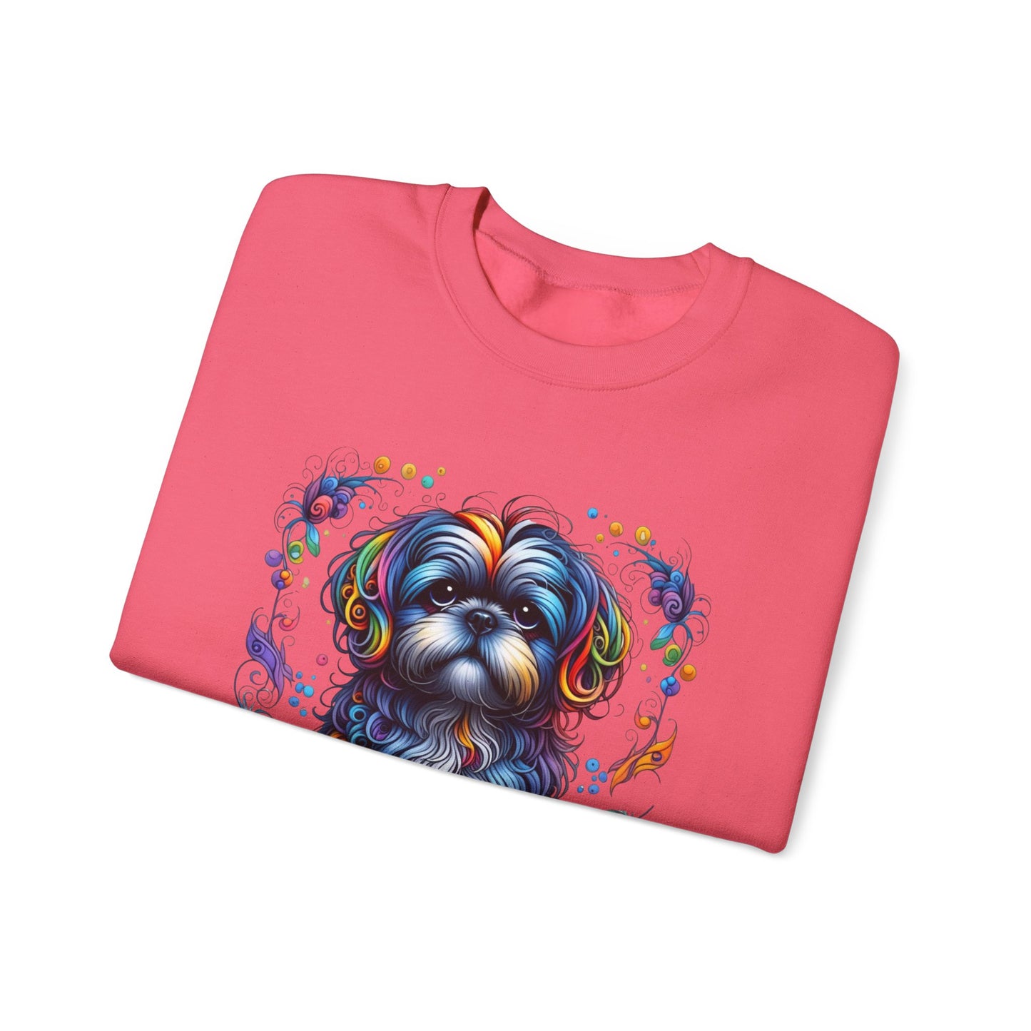 Colorful Shih Tzu Unisex Crewneck Sweatshirt