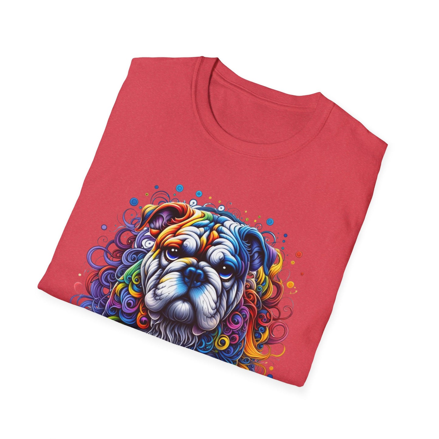 Colorful Bulldog Unisex Graphic Tee