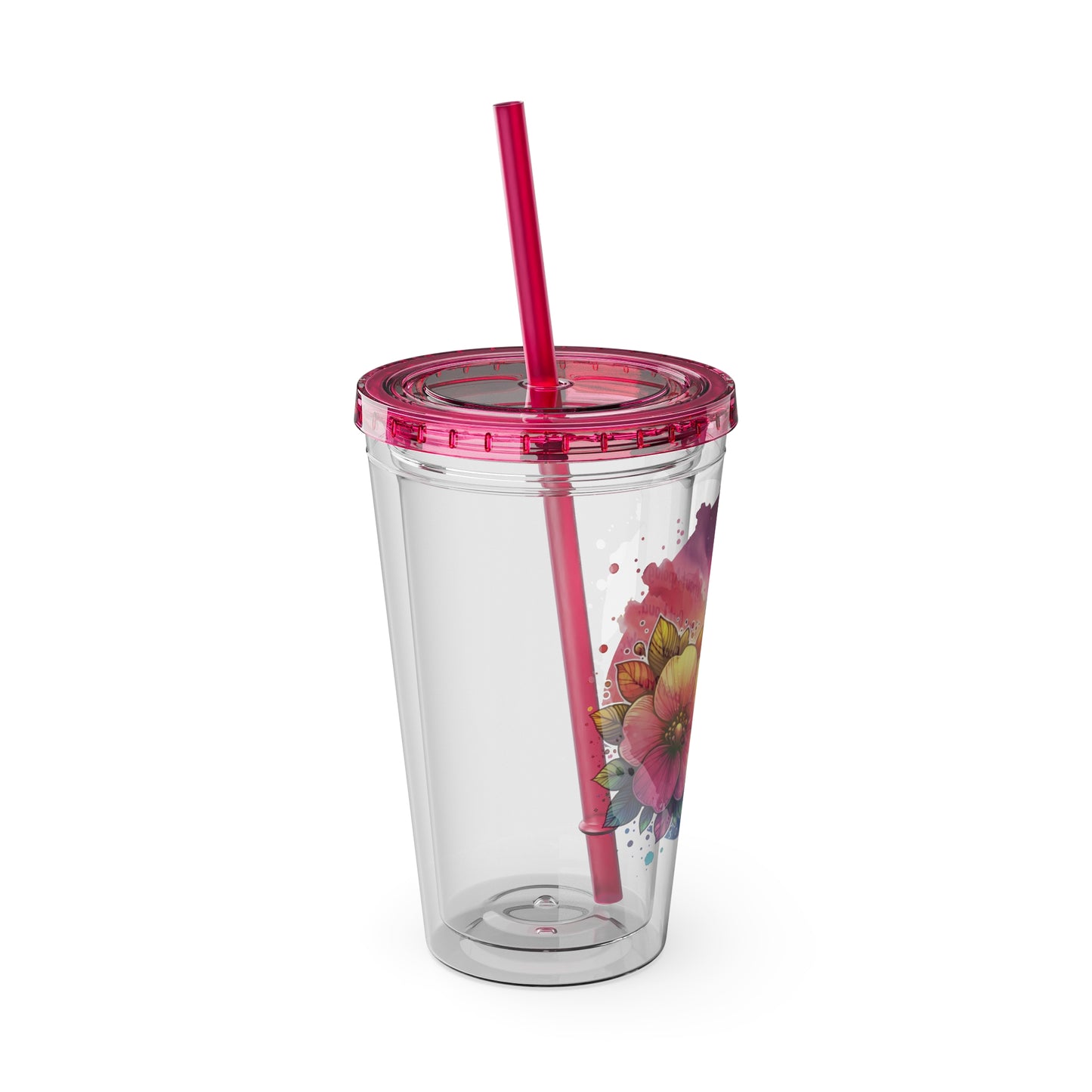 Bloom Without Apology 16oz. Insulated Tumbler with Straw