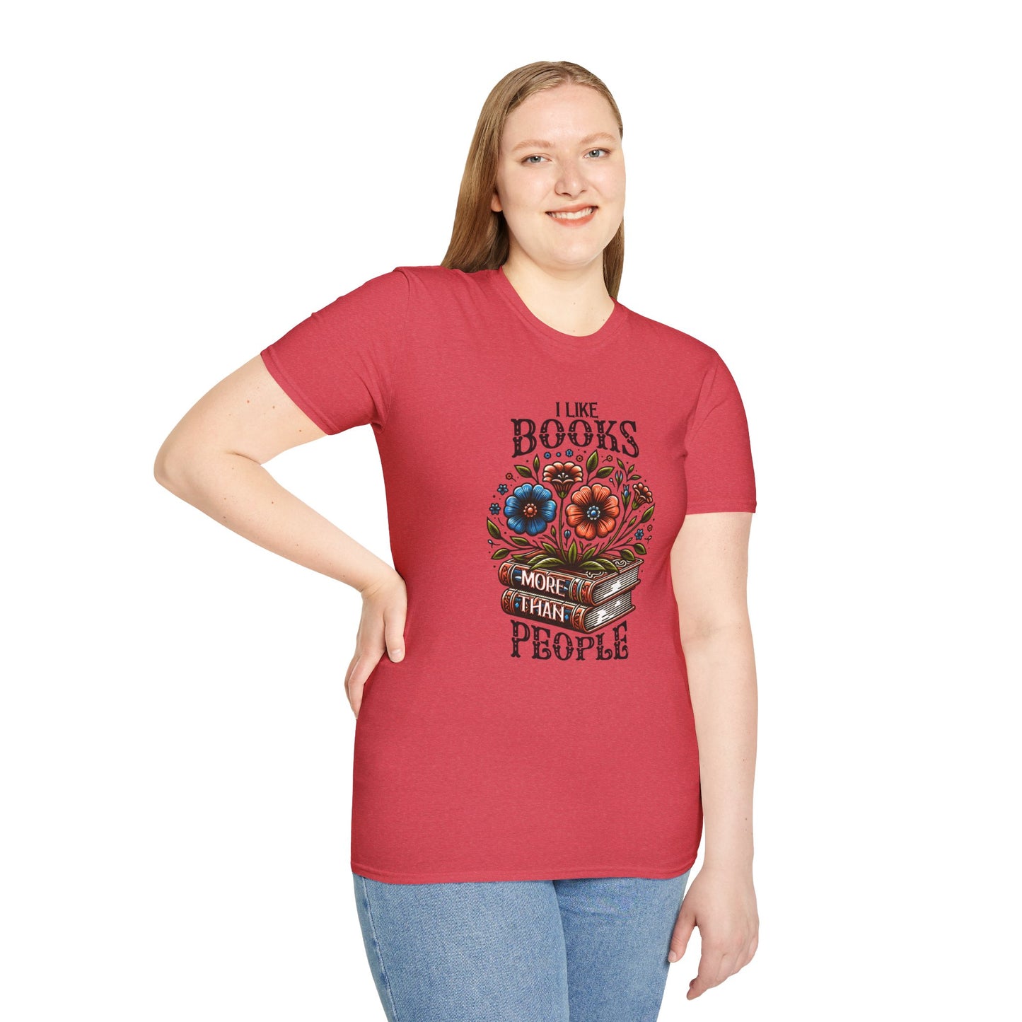 Books More Than People Unisex Graphic T-Shirt