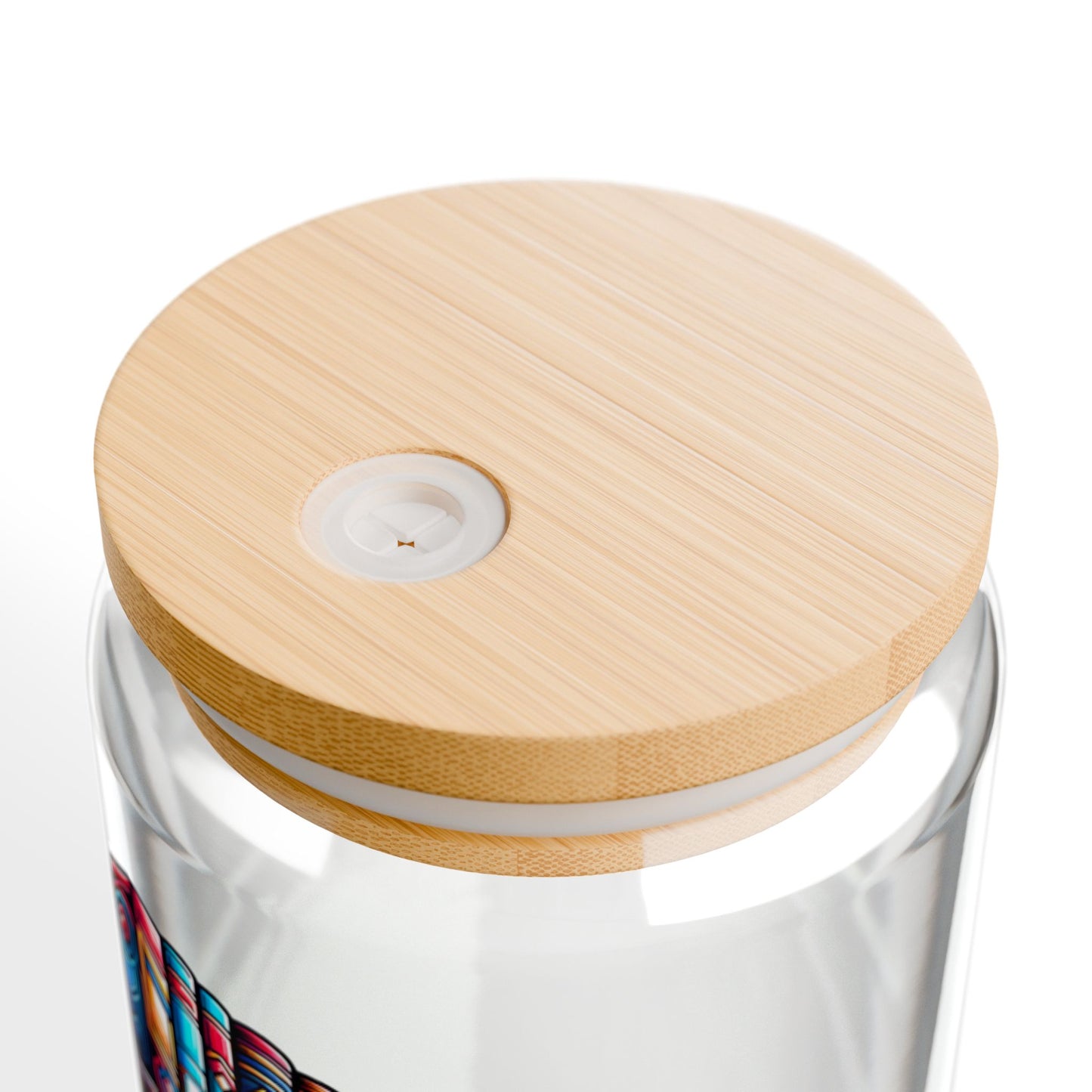 No Shelf Control 16oz Sipper Glass with Bamboo Lid and Straw