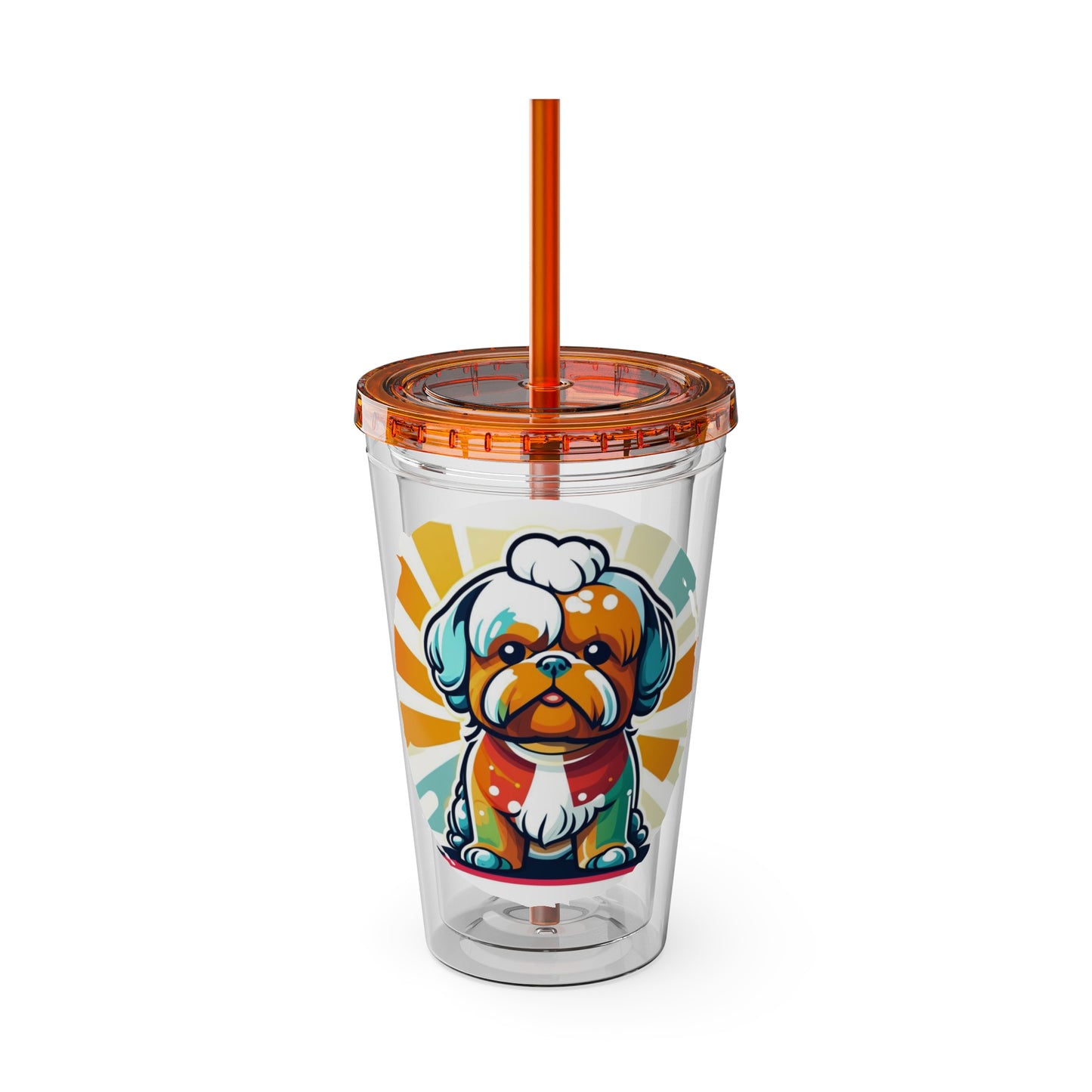 Shih Tzu 16oz. Insulated Tumbler with Straw
