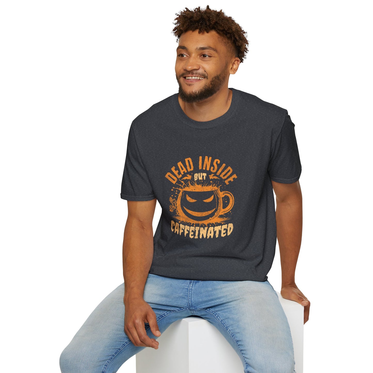 Dead Inside But Caffeinated Unisex Graphic T-Shirt