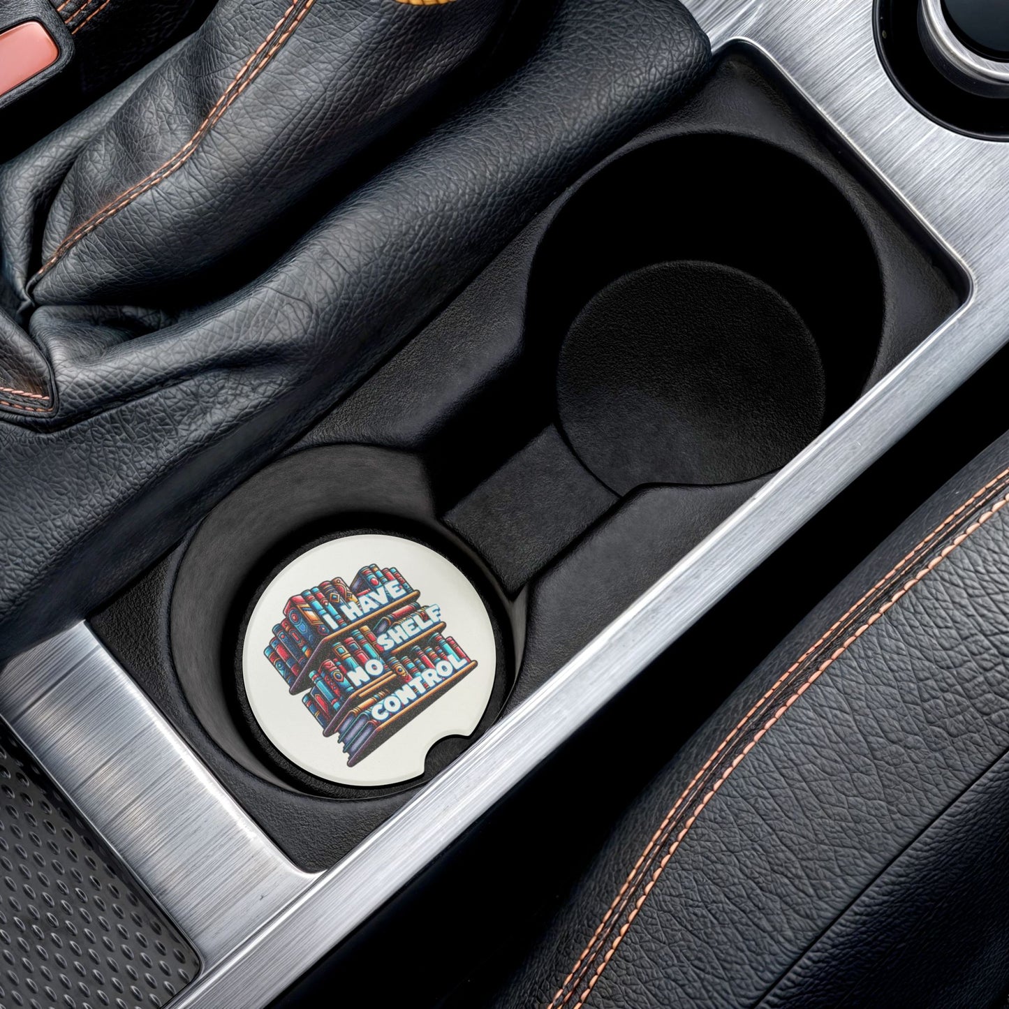 No Shelf Control Soapstone Car Coaster Set of 1 or 2
