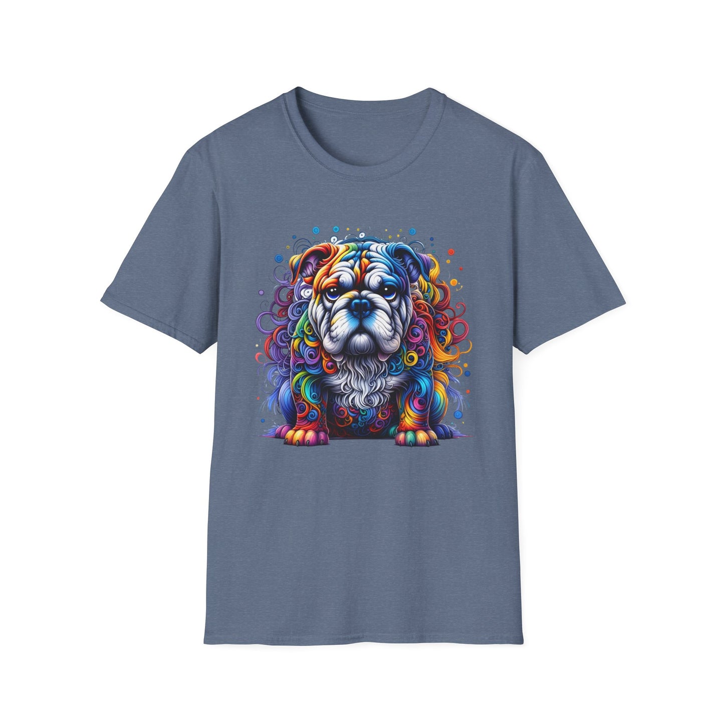 Colorful Bulldog Unisex Graphic Tee