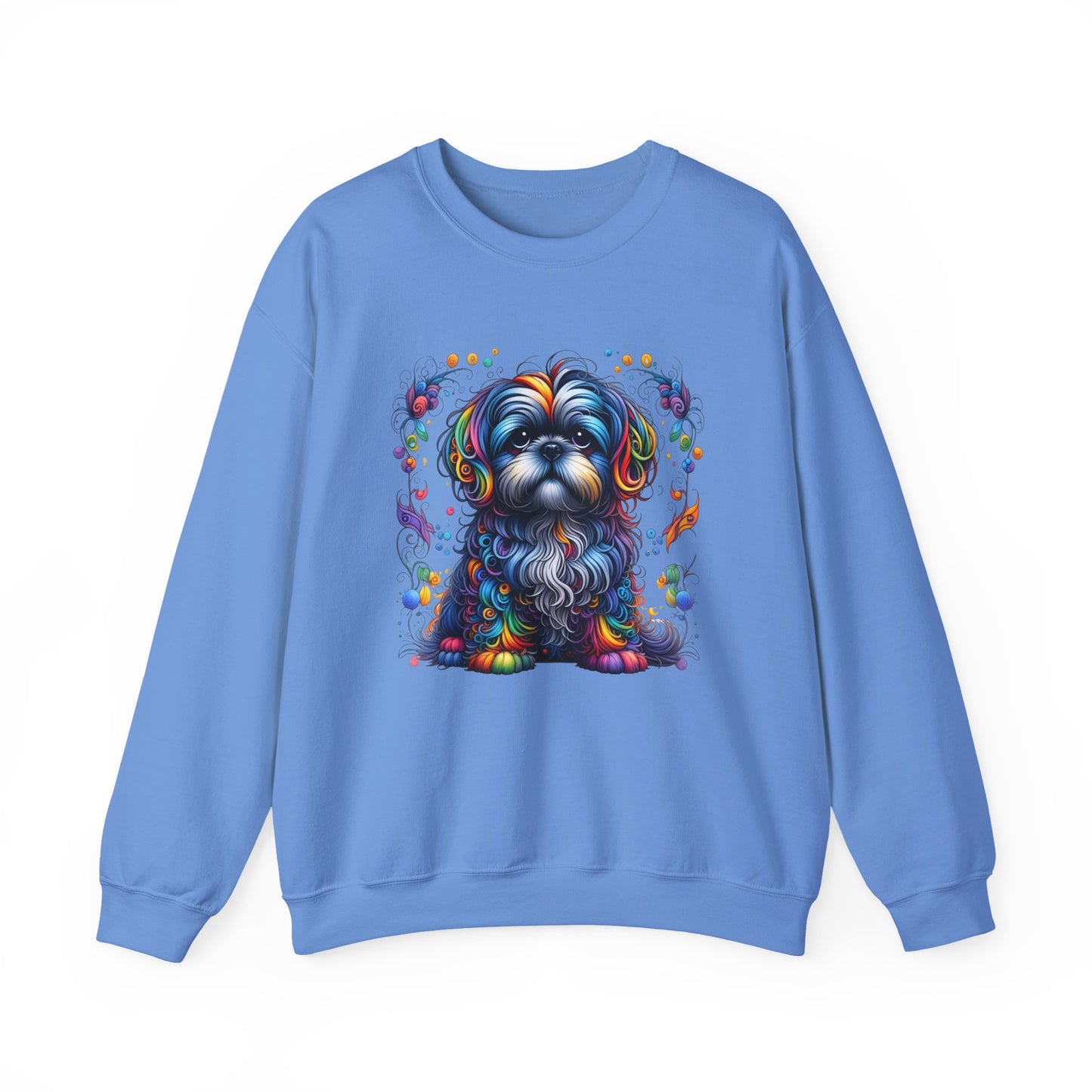 Colorful Shih Tzu Unisex Crewneck Sweatshirt