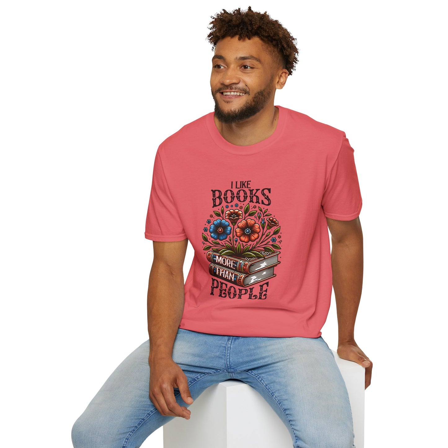 Books More Than People Unisex Graphic T-Shirt