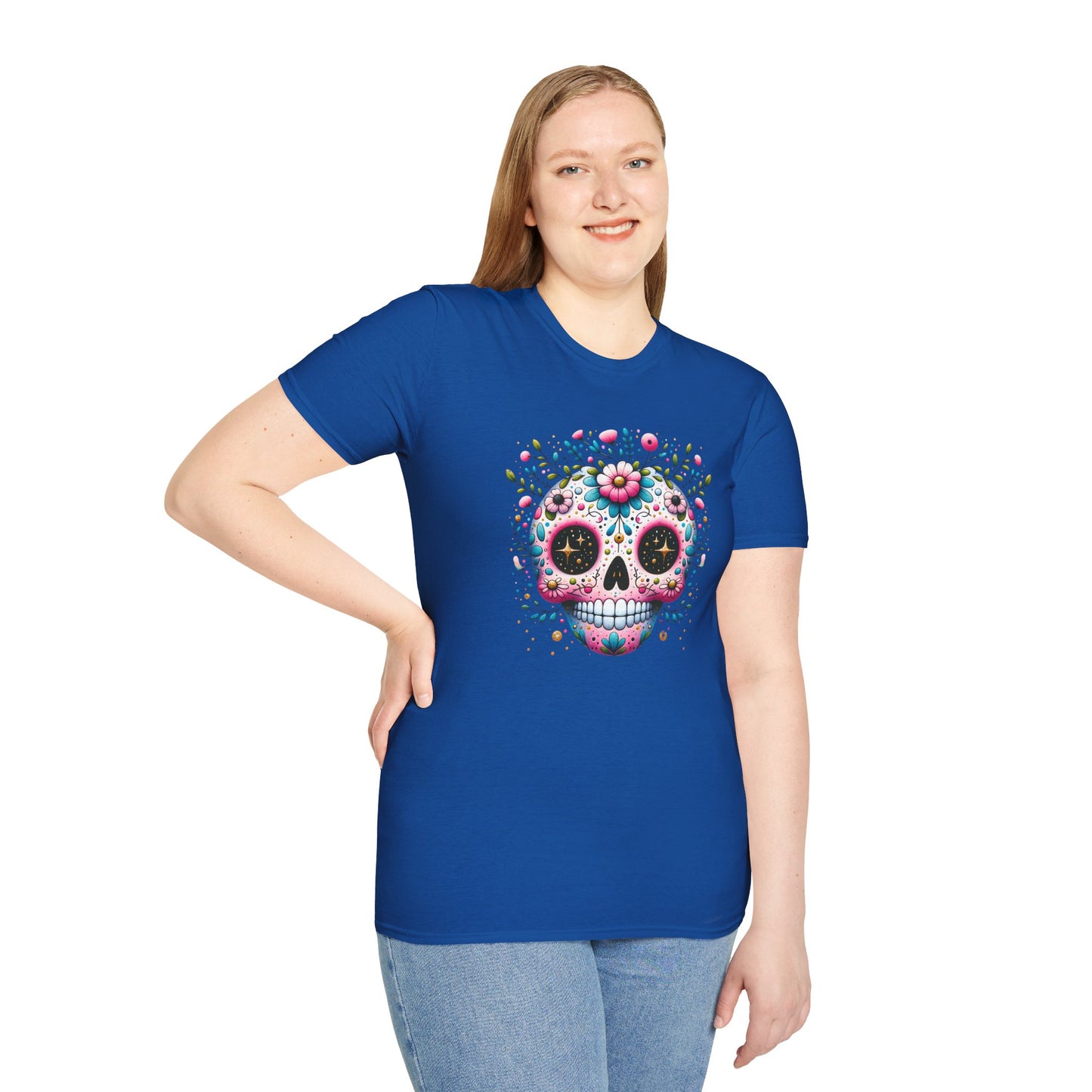 Floral Sugar Skull Unisex Graphic T-Shirt
