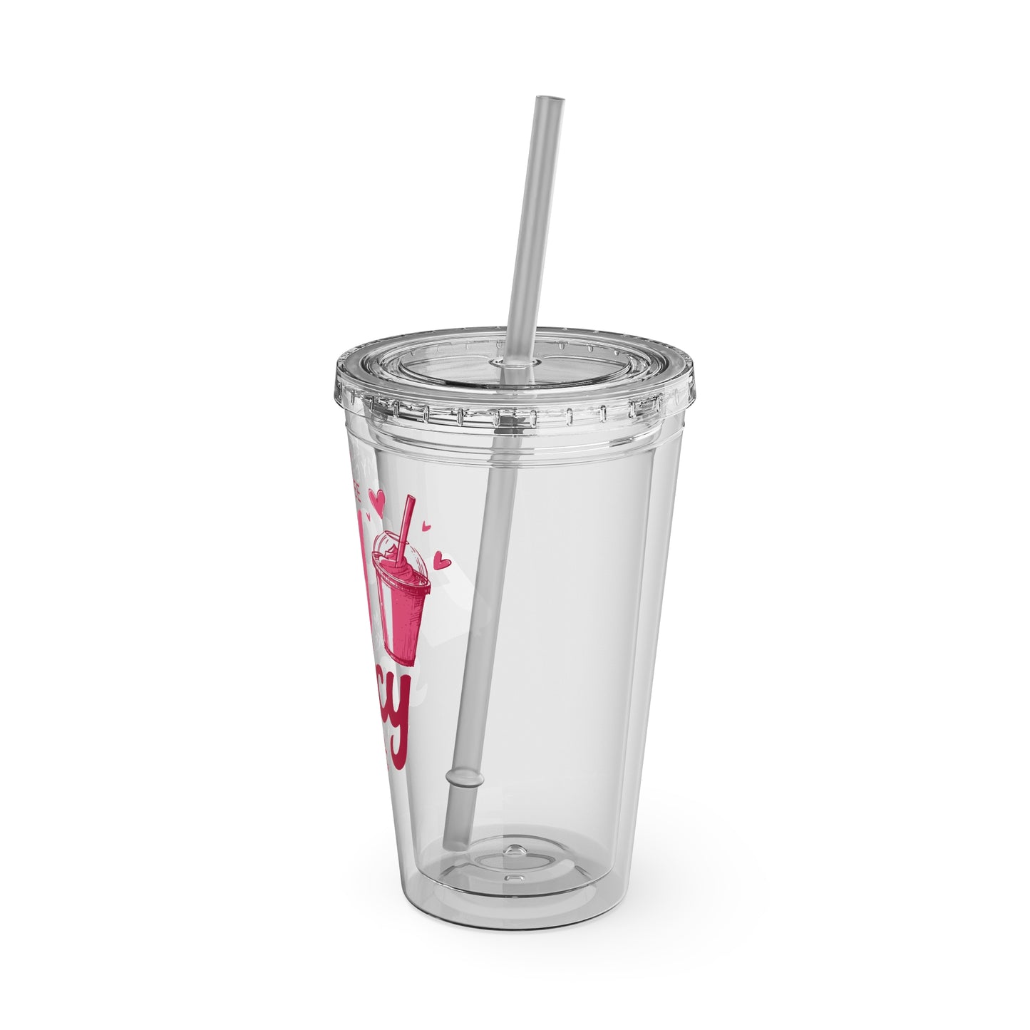Icy Coffee & Spicy Books 16oz Insulated Tumbler with Straw
