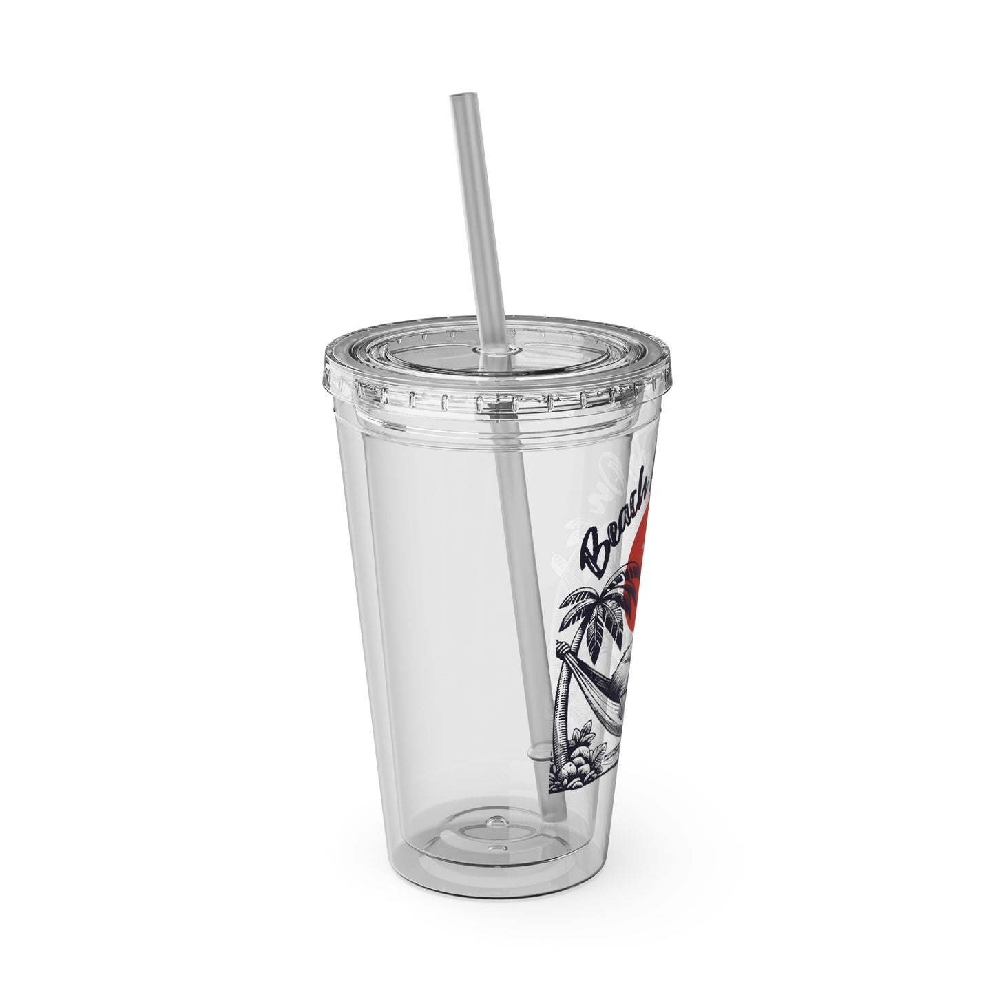 Beach Mode On 16oz Insulated Tumbler with Straw