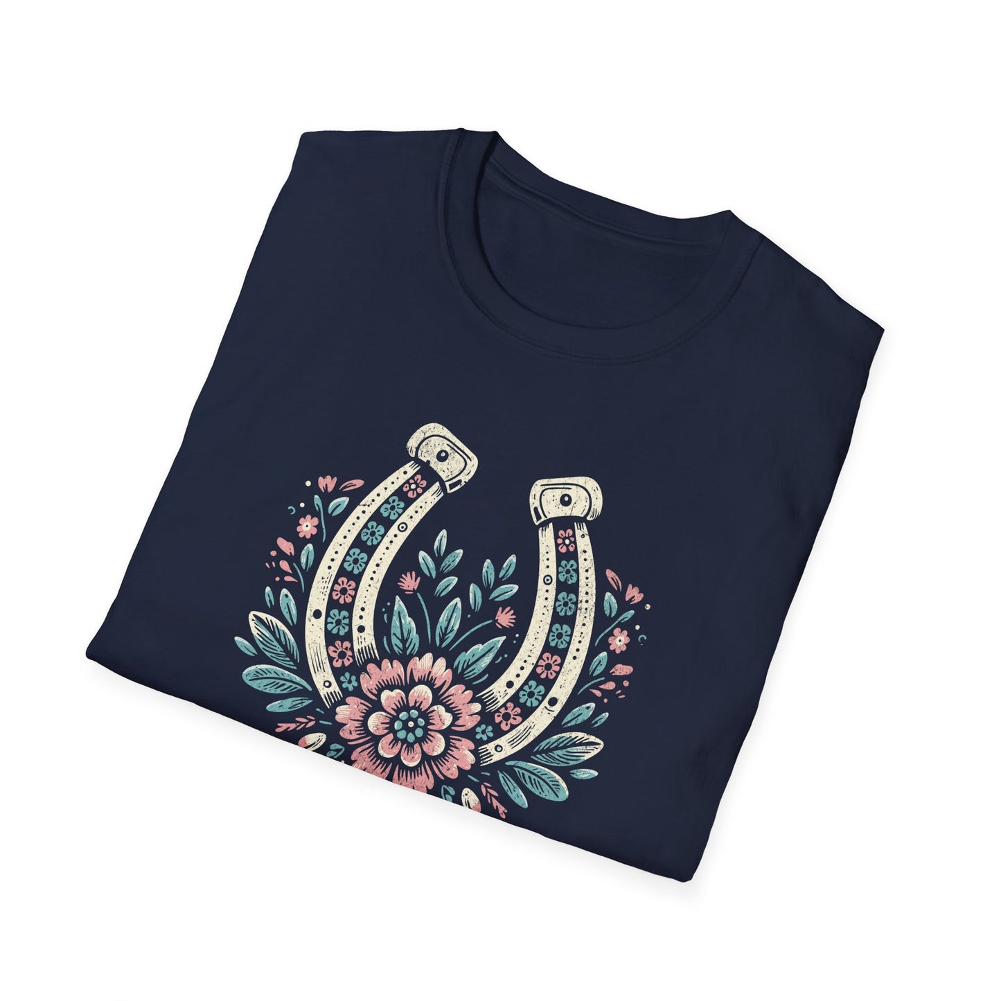 Wild and Free Horseshoe Floral Unisex Graphic T-Shirt