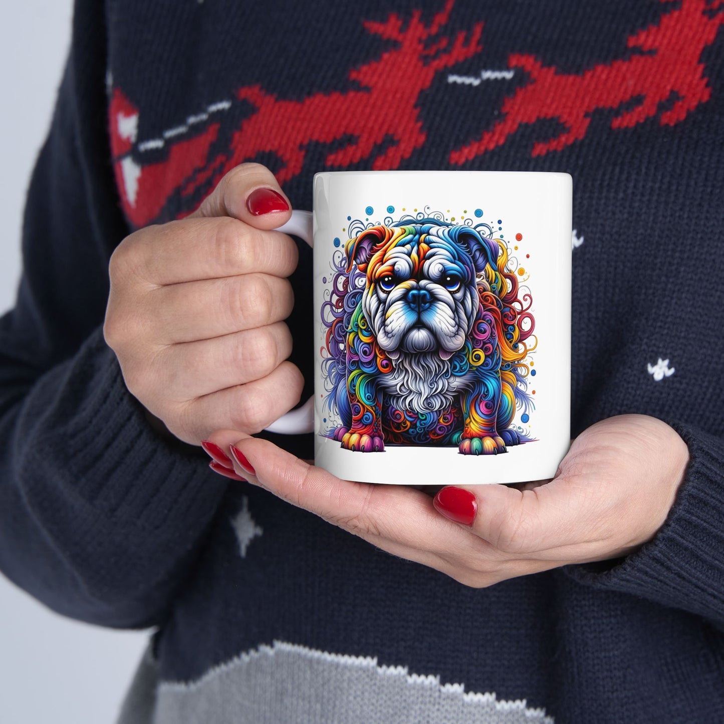 Colorful Bulldog Ceramic Mug