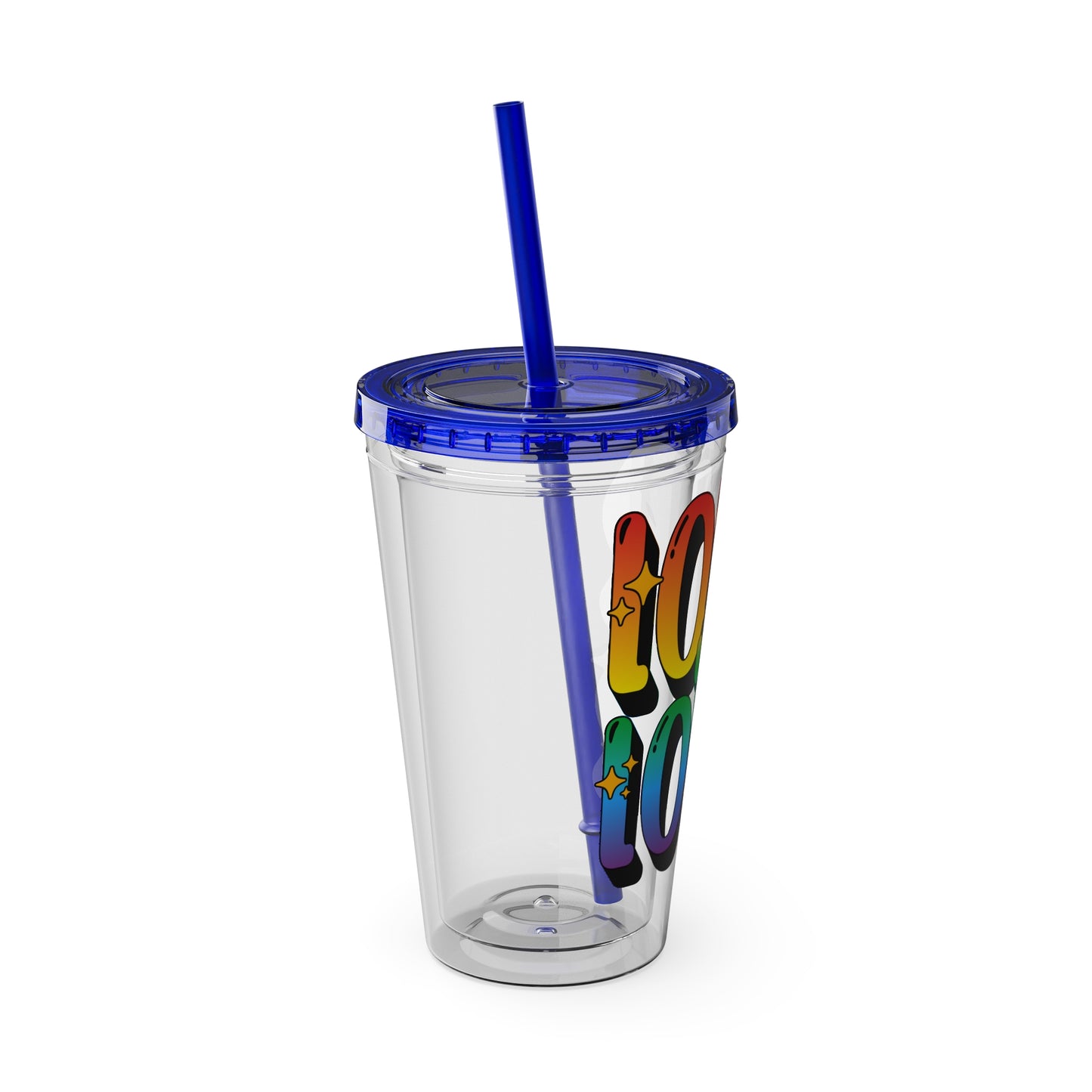 Love is Love Rainbow 16oz. Insulated Tumbler with Straw