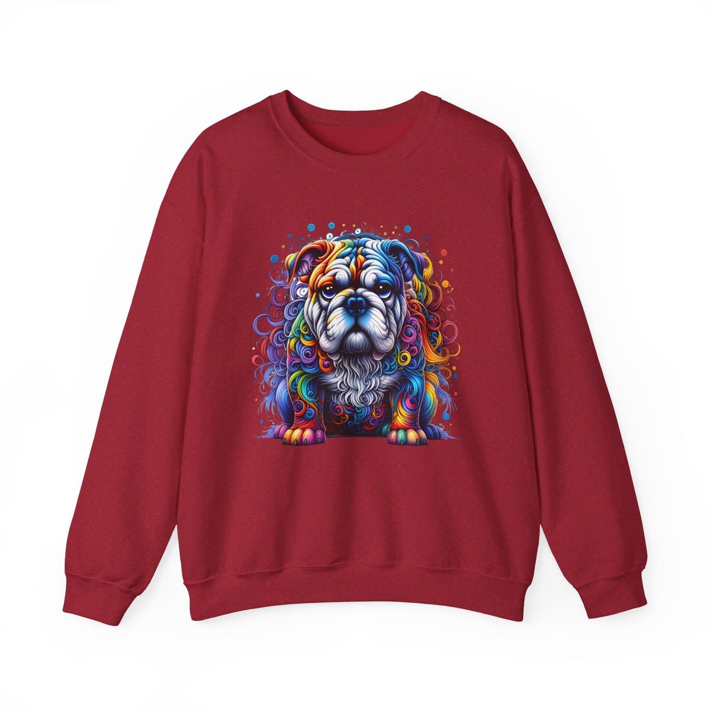 Colorful Bulldog Unisex Crewneck Sweatshirt