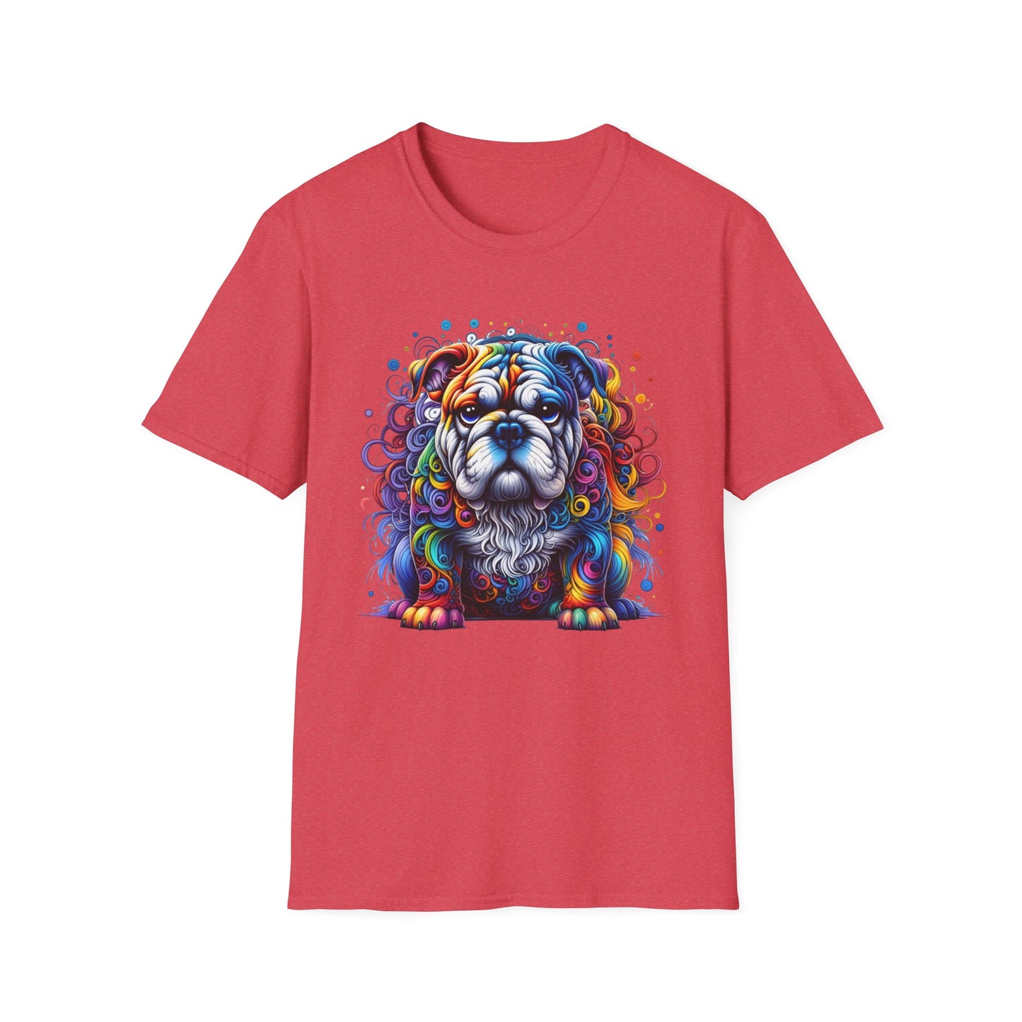 Colorful Bulldog Unisex Graphic Tee