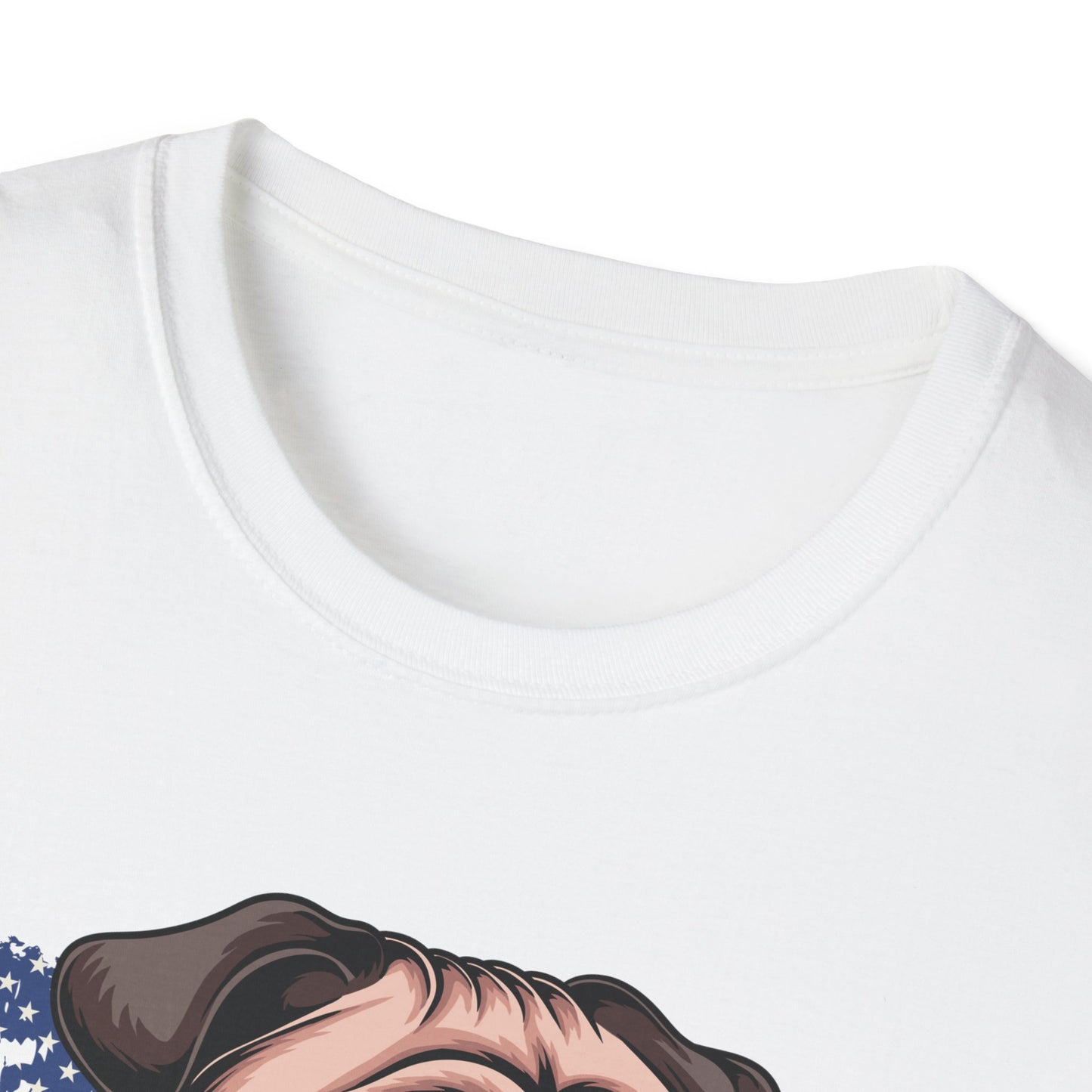 Patriotic Pug Dog USA Unisex Graphic T-Shirt
