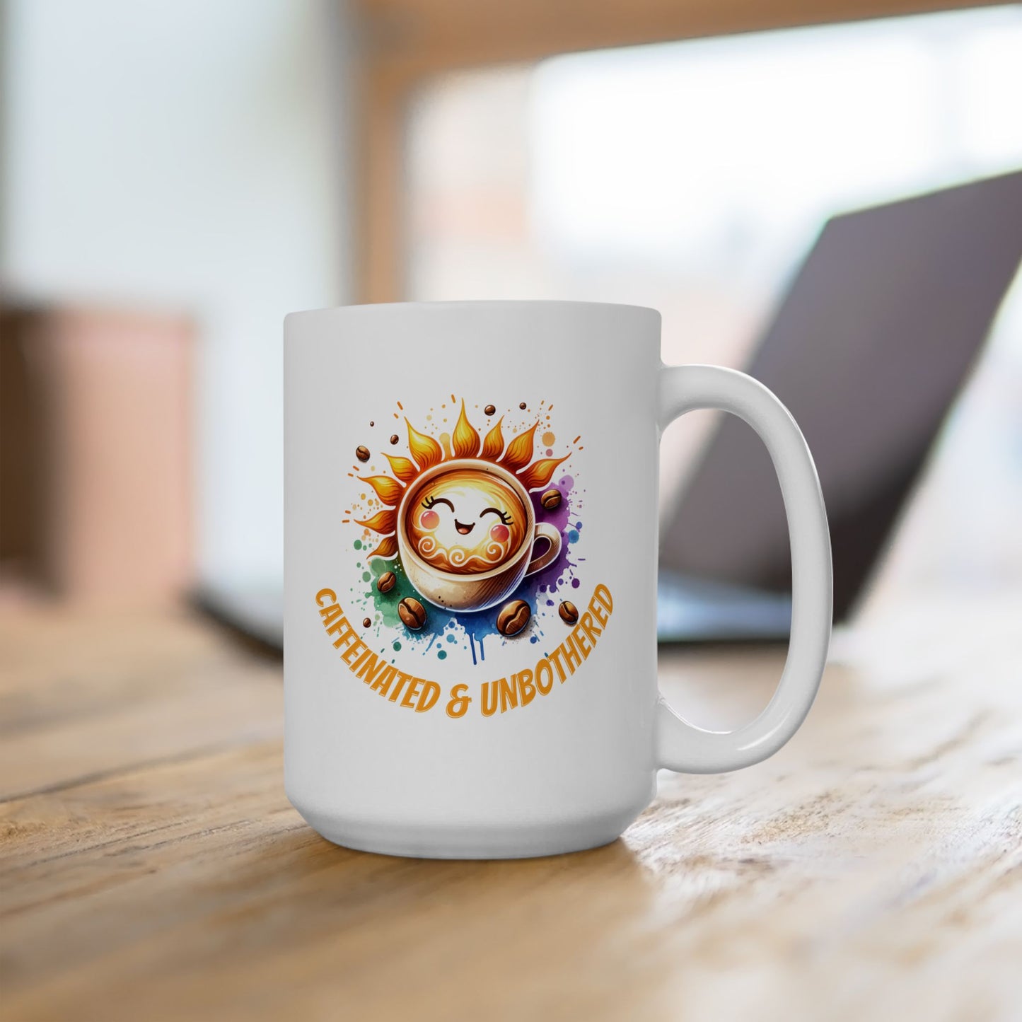 Caffeinated & Unbothered Ceramic Mug