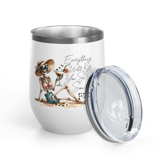 Pick Something Fun Skeleton 12oz Insulated Wine Cup