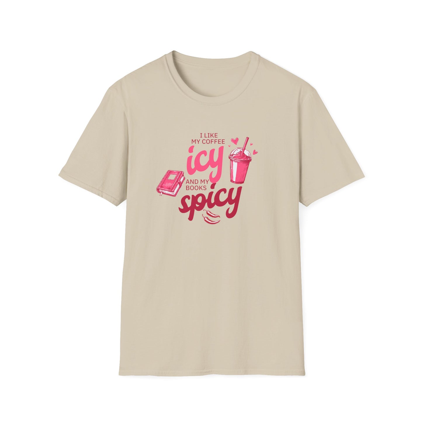 Icy Coffee & Spicy Book Lover Unisex T-Shirt