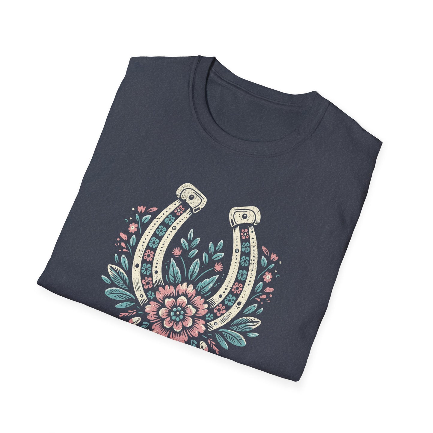 Wild and Free Horseshoe Floral Unisex Graphic T-Shirt