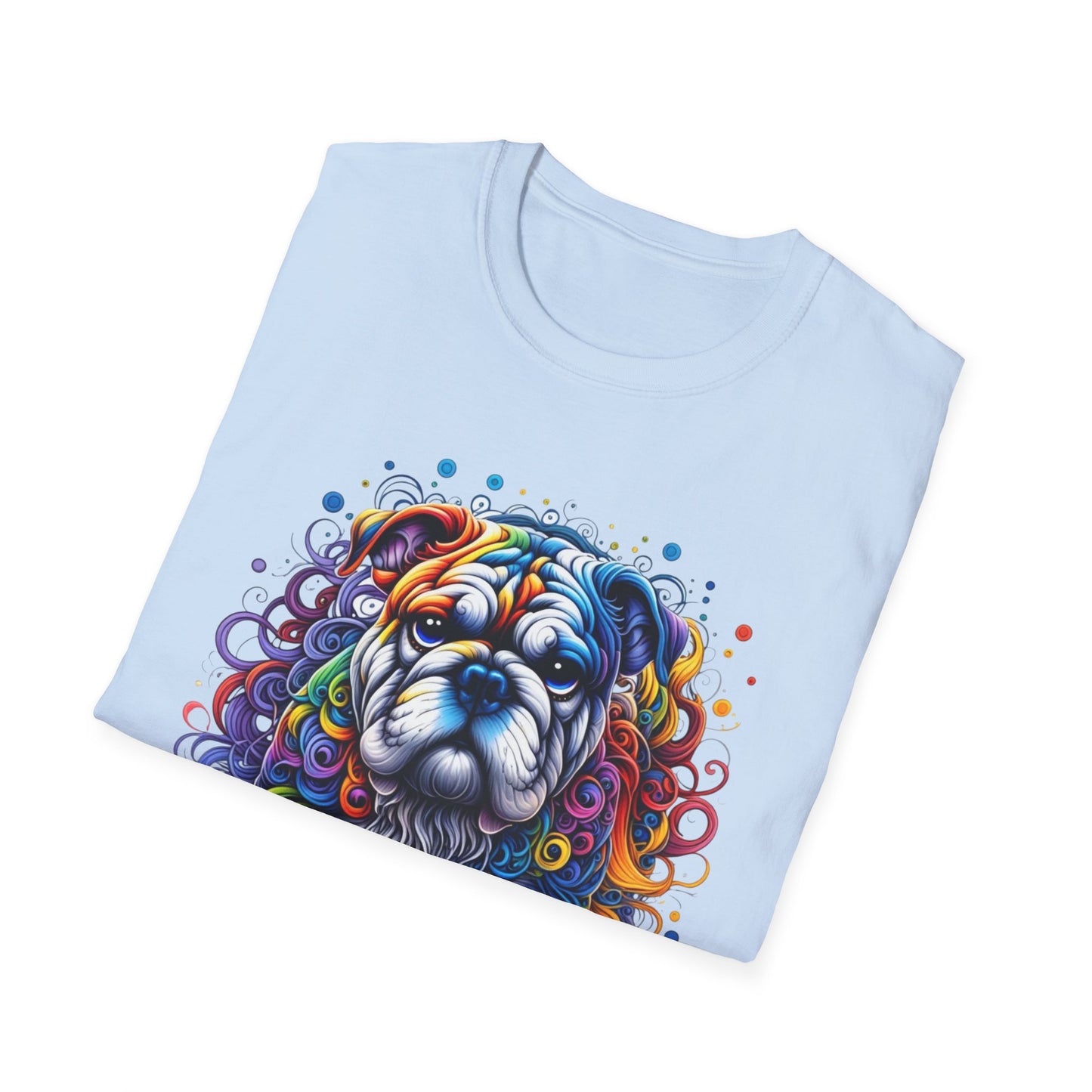 Colorful Bulldog Unisex Graphic Tee