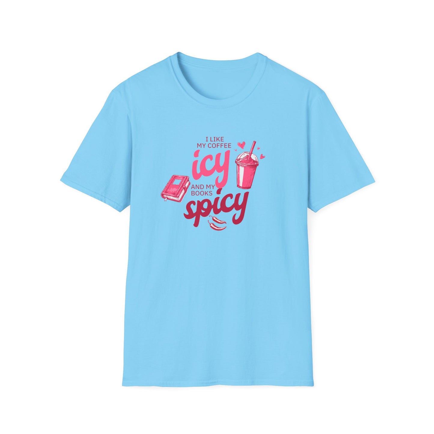 Icy Coffee & Spicy Book Lover Unisex T-Shirt