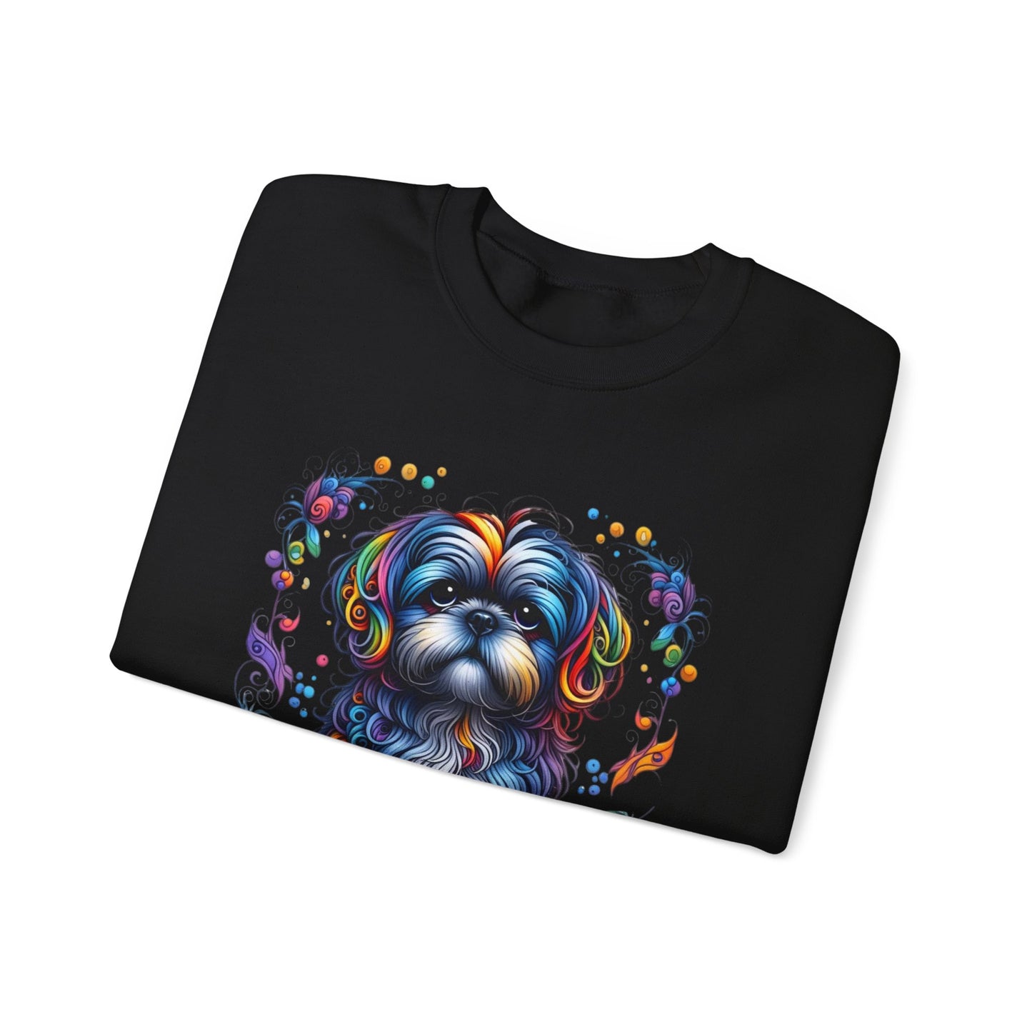 Colorful Shih Tzu Unisex Crewneck Sweatshirt
