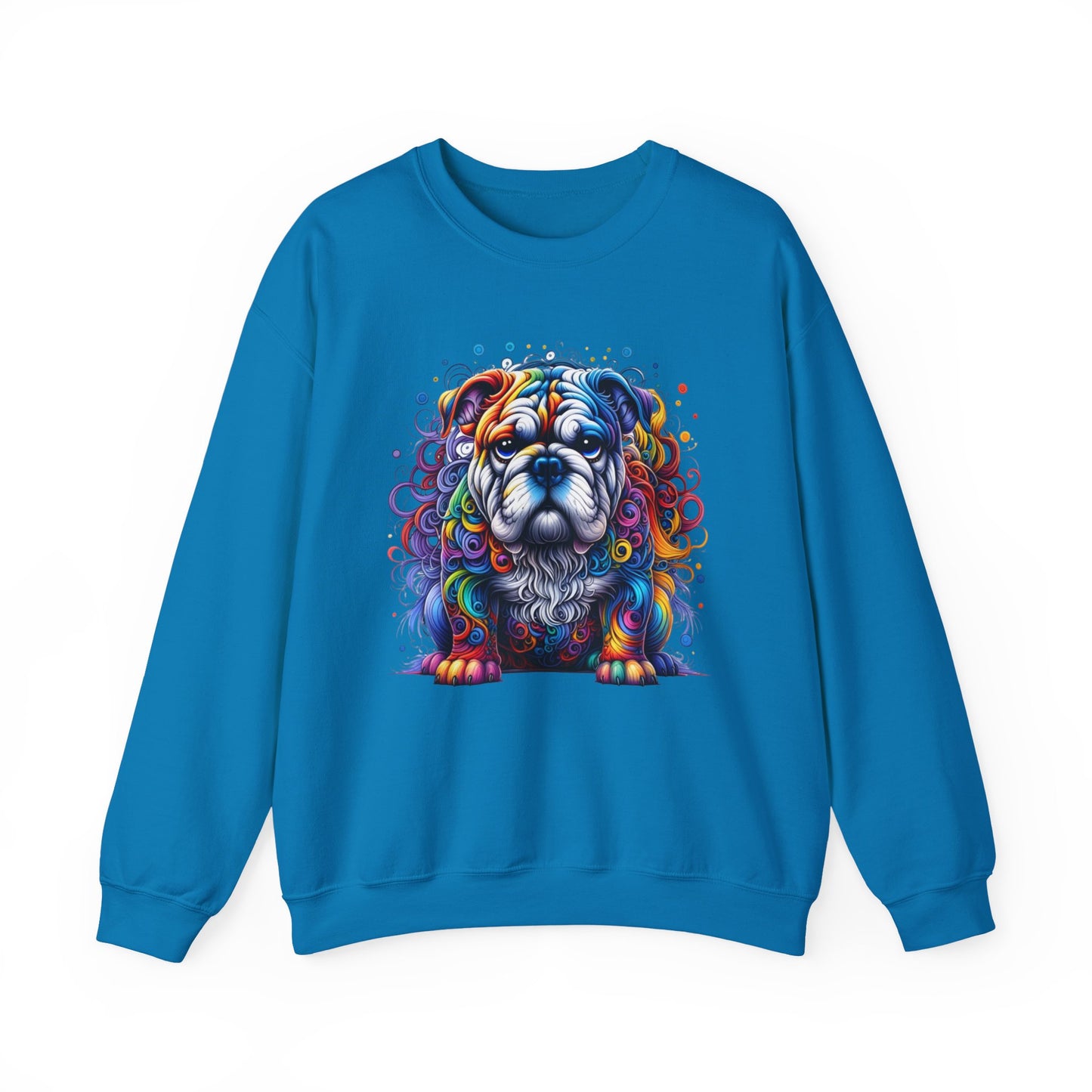 Colorful Bulldog Unisex Crewneck Sweatshirt