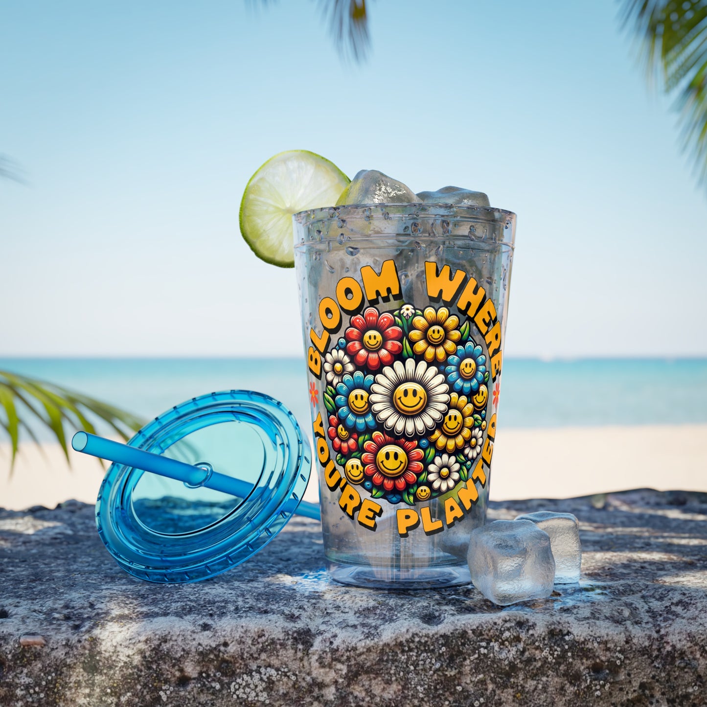 Bloom Where You’re Planted 16oz Insulated Tumbler with Straw